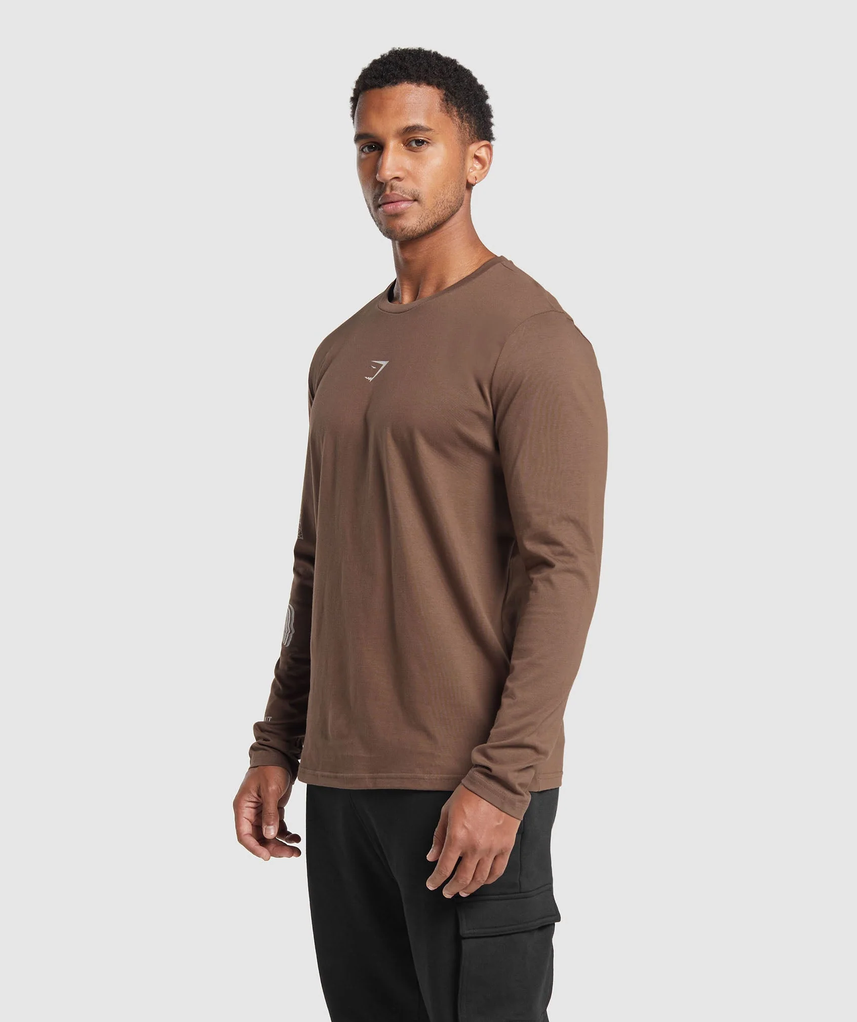Gymshark Hybrid Wellness Long Sleeve T-Shirt - Penny Brown - Image 3