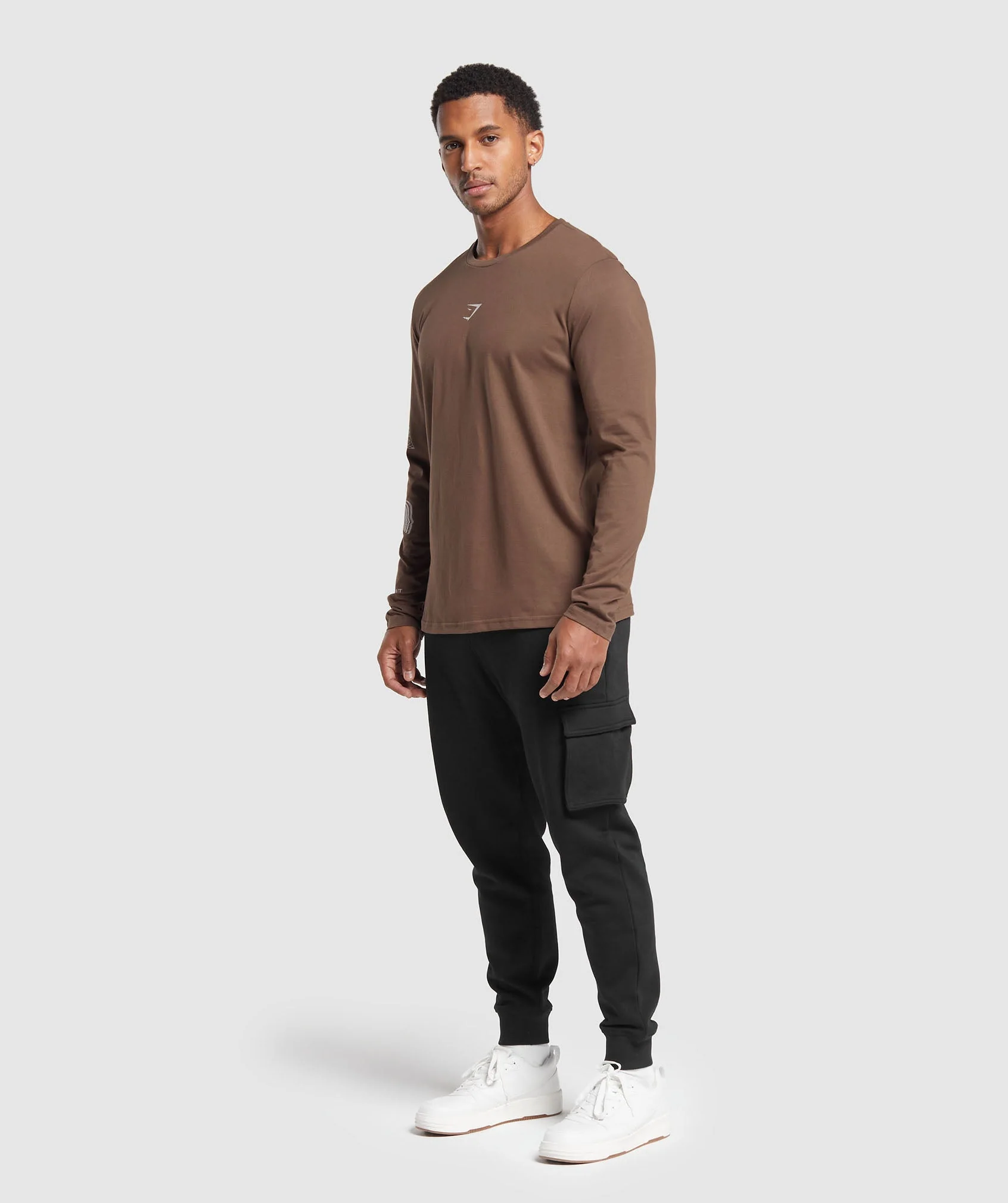 Gymshark Hybrid Wellness Long Sleeve T-Shirt - Penny Brown - Image 4