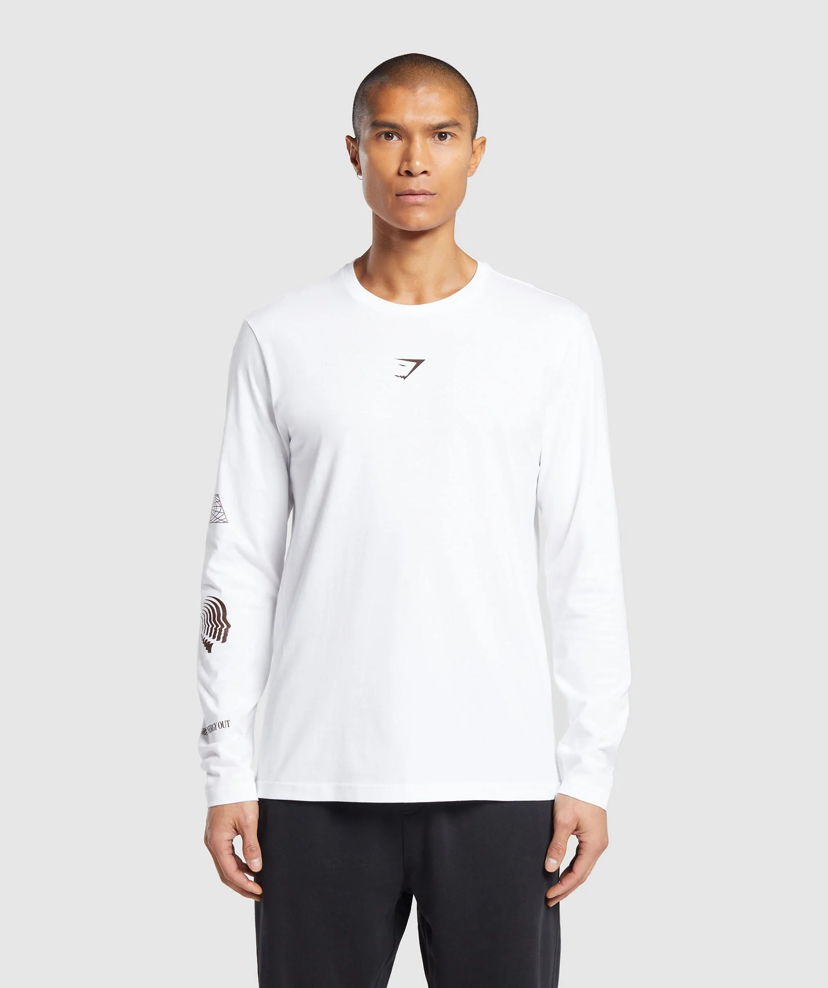 Gymshark Hybrid Wellness Long Sleeve T-Shirt - White - Image 2