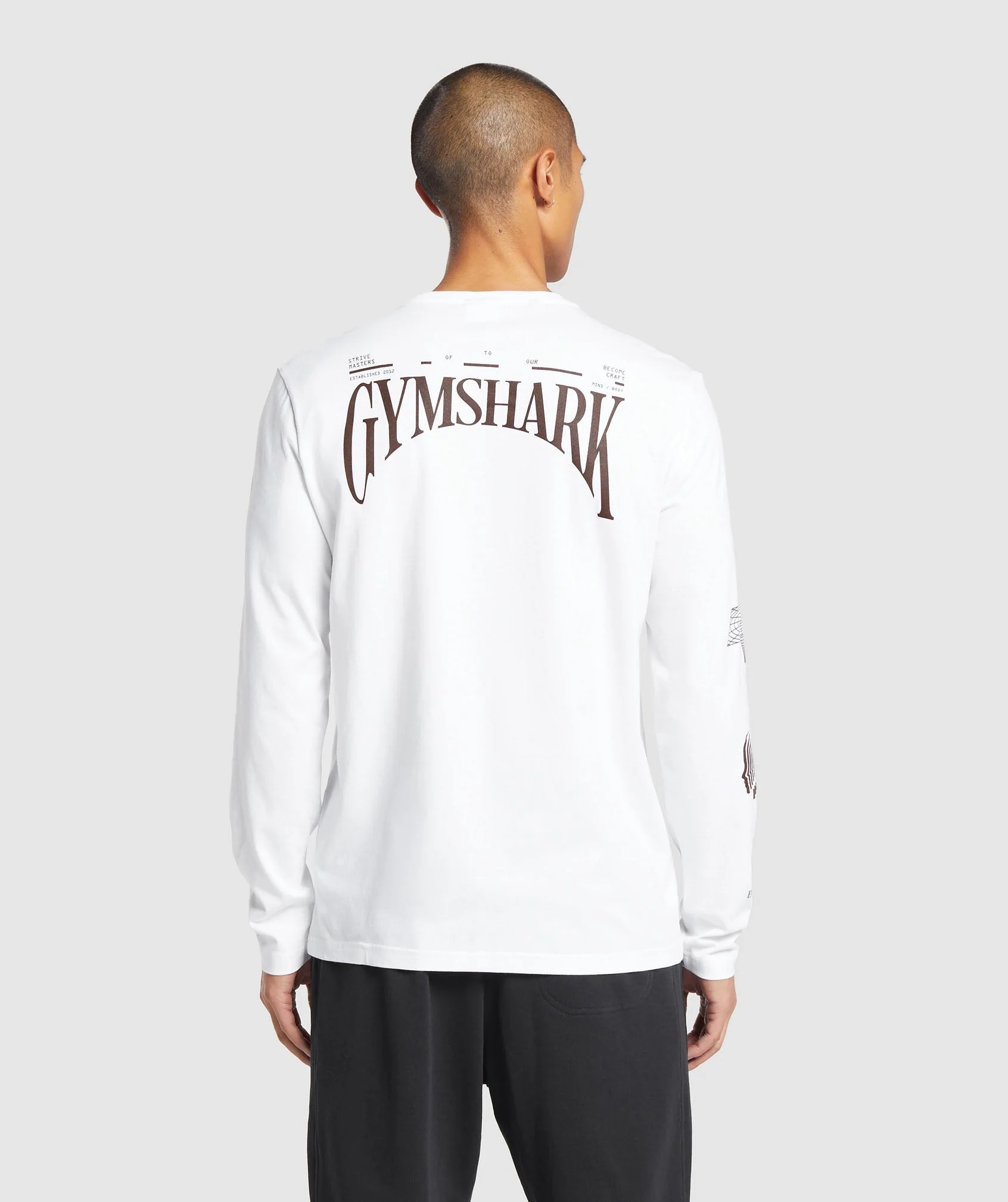 Gymshark Hybrid Wellness Long Sleeve T-Shirt - White - Image 3