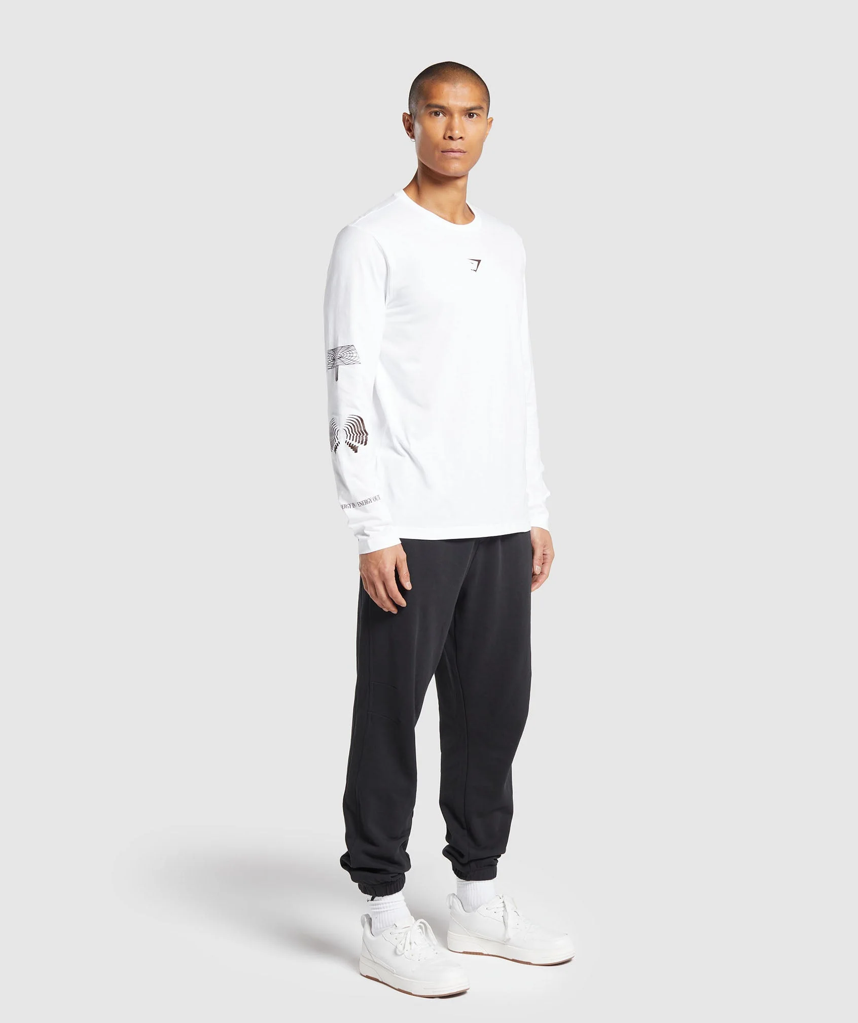 Gymshark Hybrid Wellness Long Sleeve T-Shirt - White - Image 4