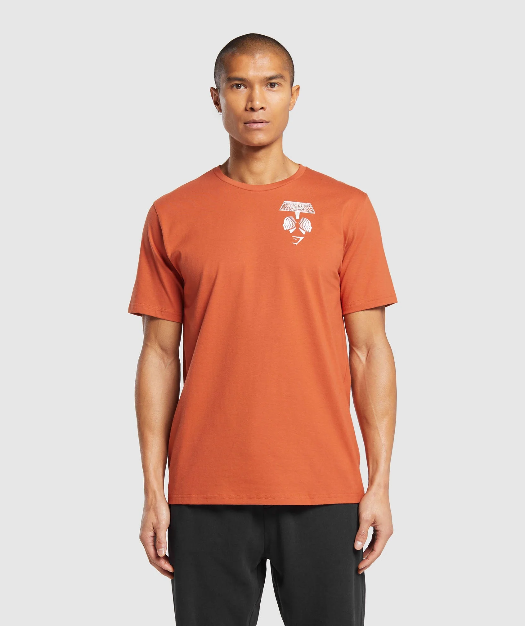Gymshark Hybrid Wellness T-Shirt - Rust Orange - Image 2