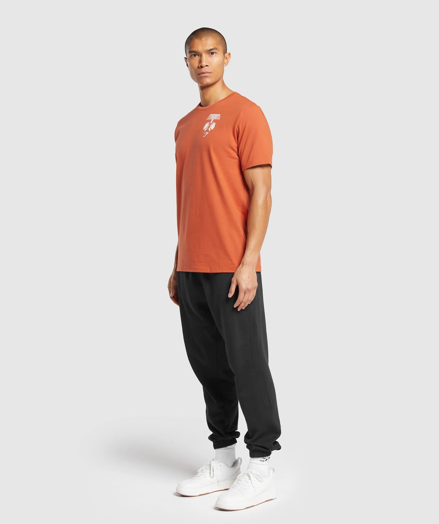 Gymshark Hybrid Wellness T-Shirt - Rust Orange - Image 4