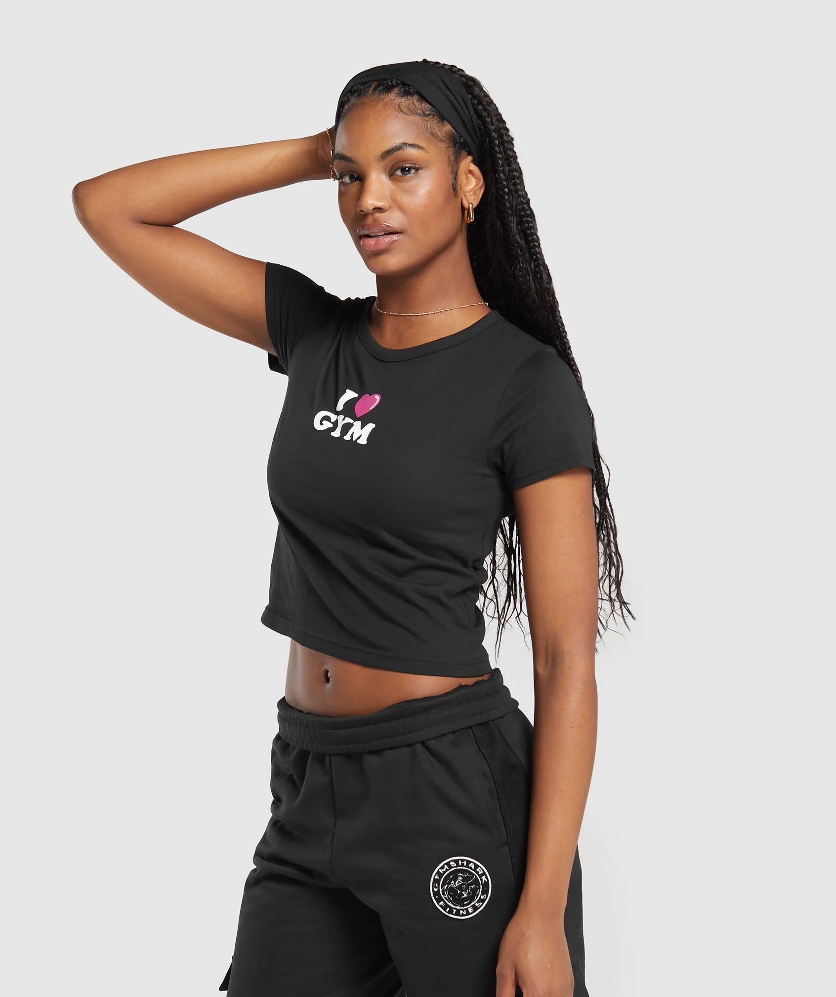 Gymshark I Heart Gym Baby T-Shirt - Black - Image 3