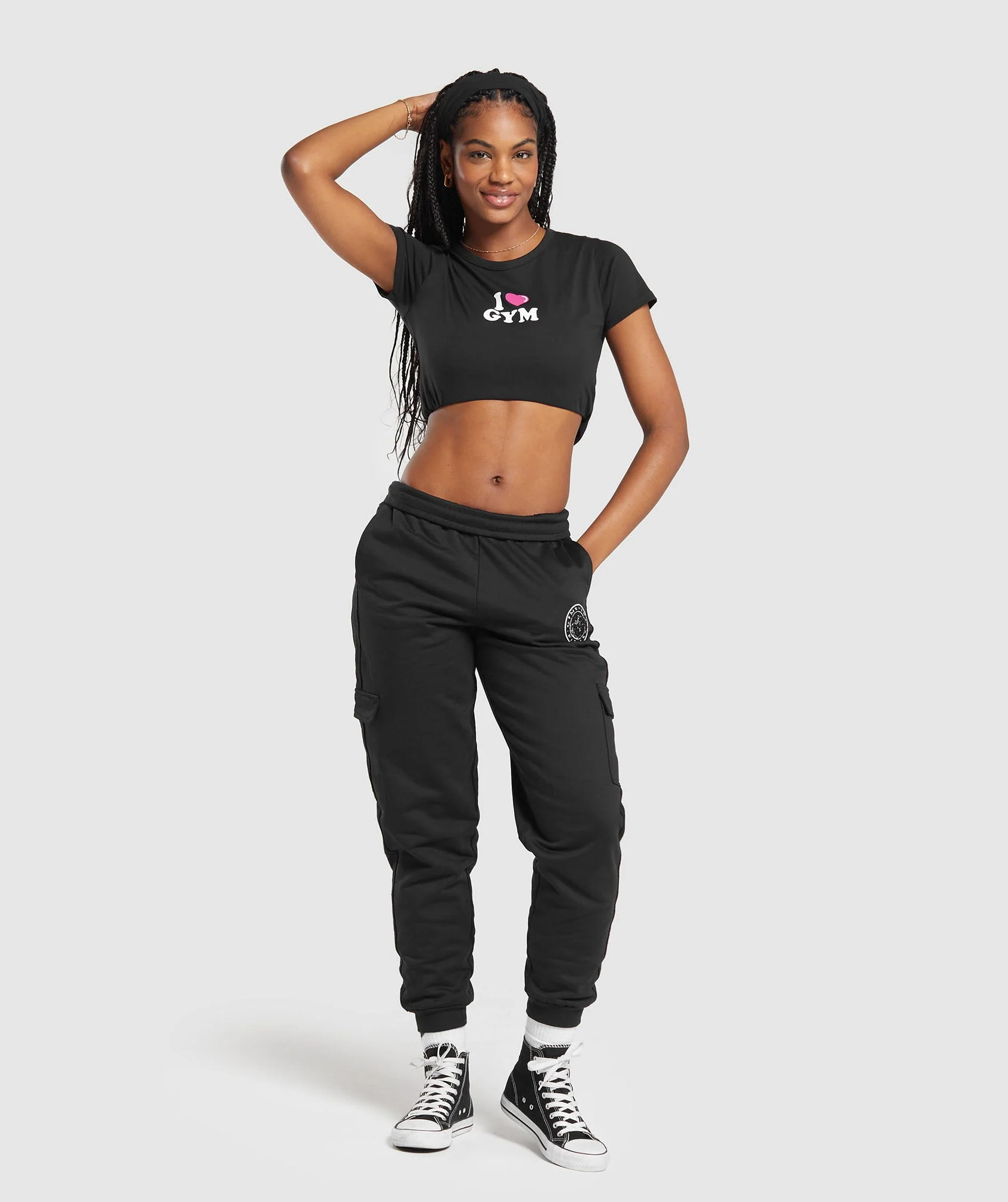 Gymshark I Heart Gym Baby T-Shirt - Black - Image 4