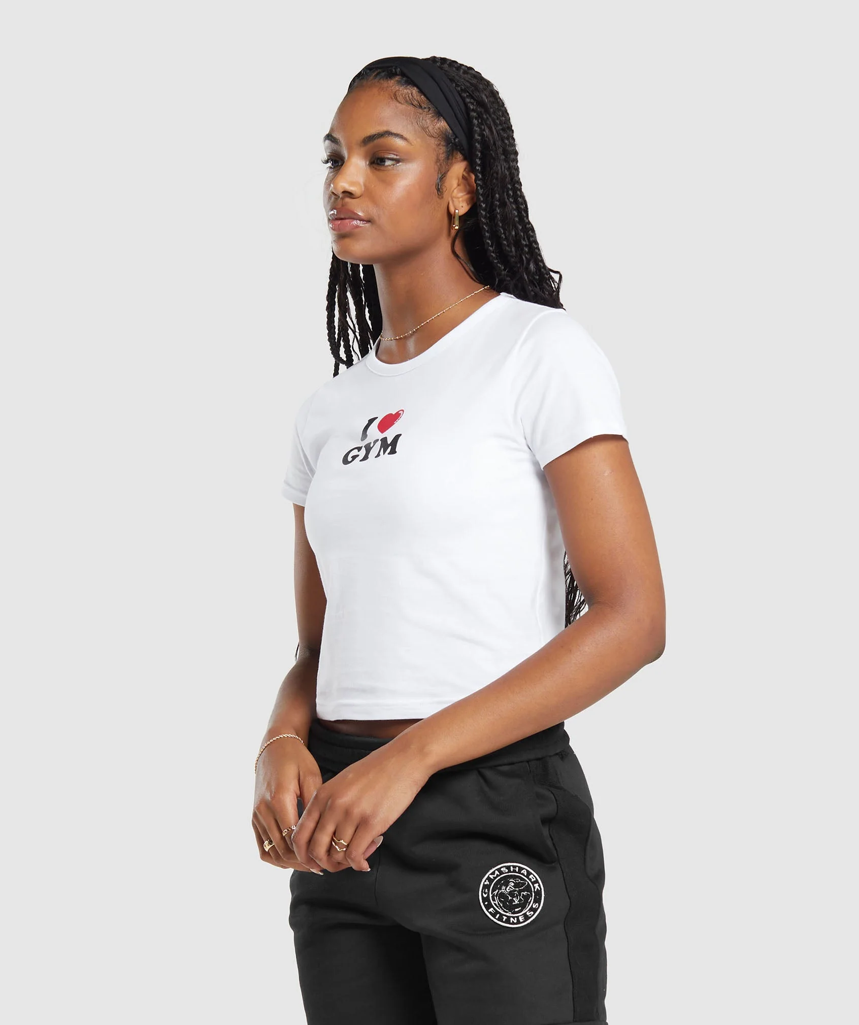 Gymshark I Heart Gym Baby T-Shirt - White - Image 3