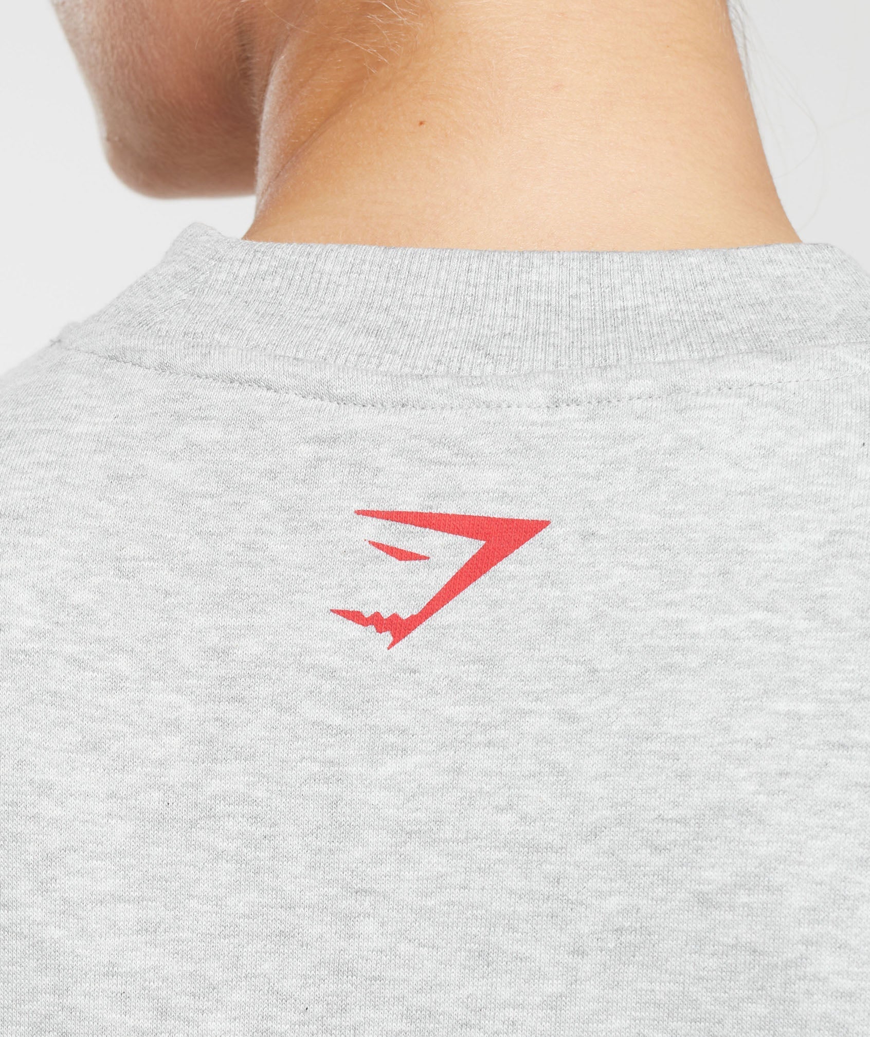 Gymshark I Heart Gym Oversized Sweatshirt - Light Grey Core Marl - Image 5