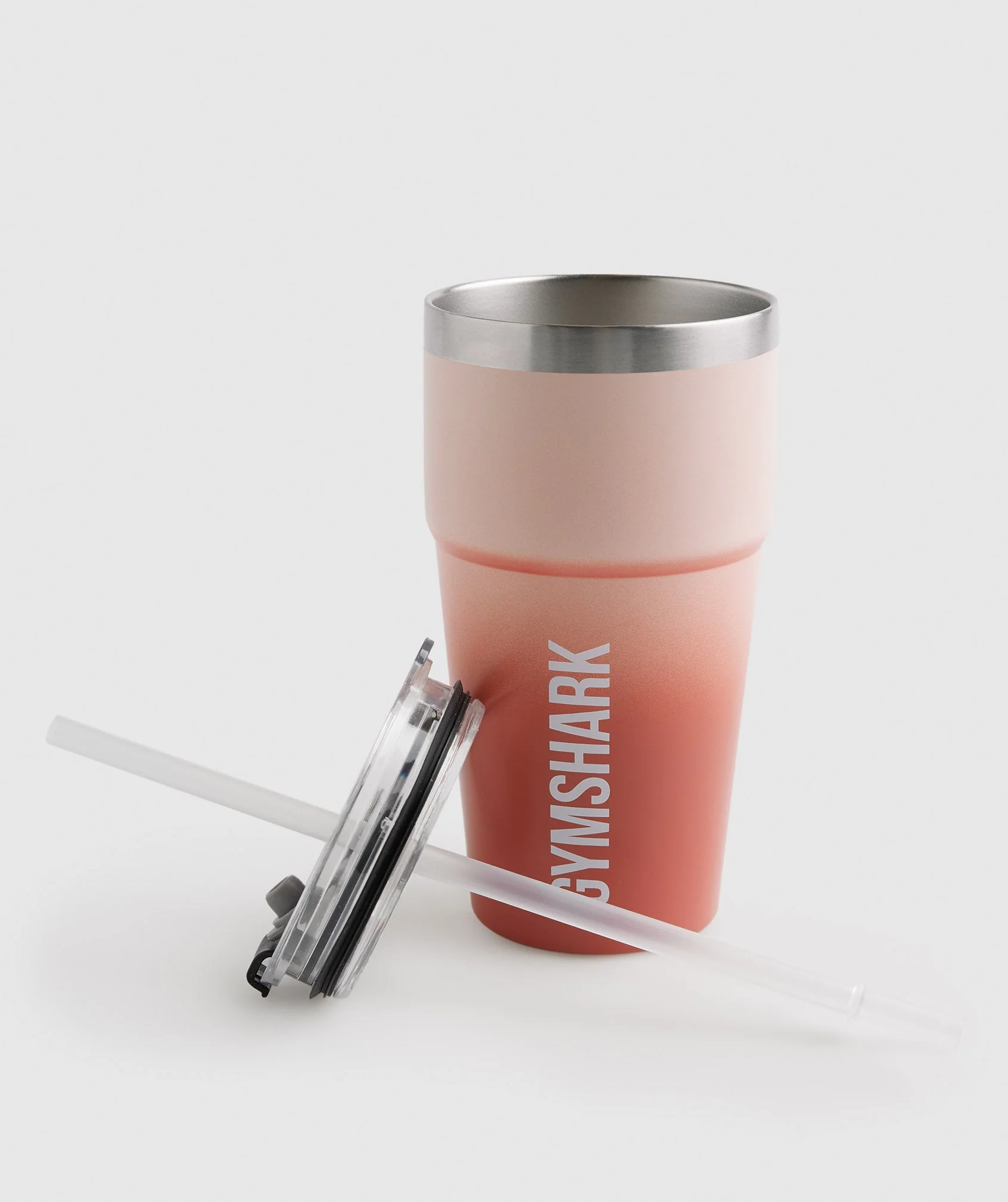 Gymshark Insulated Straw Cup - Misty Pink/Terracotta Pink - Image 4