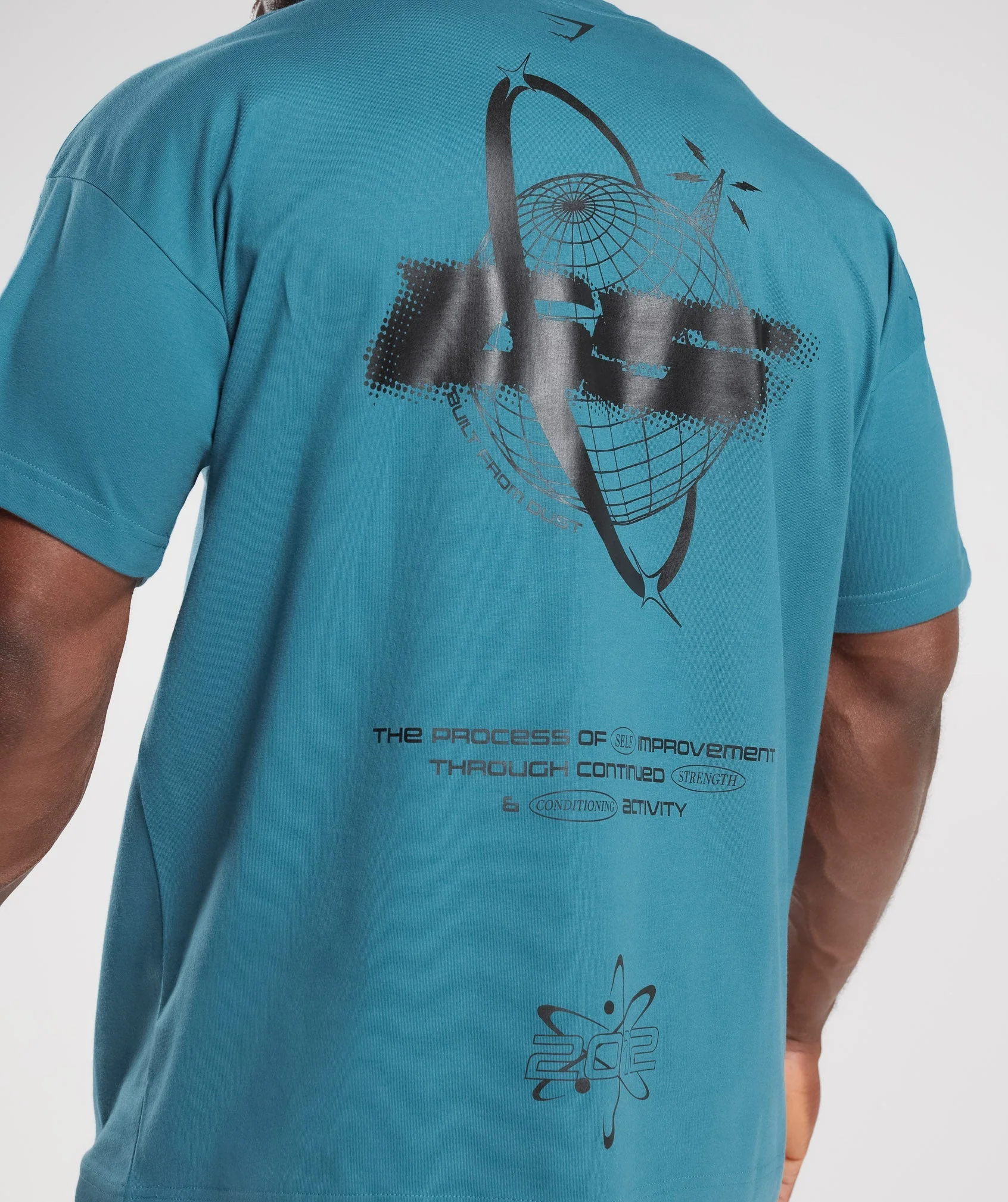 Gymshark Intergalactic Lifting Oversized T-Shirt - Terrace Blue - Image 5