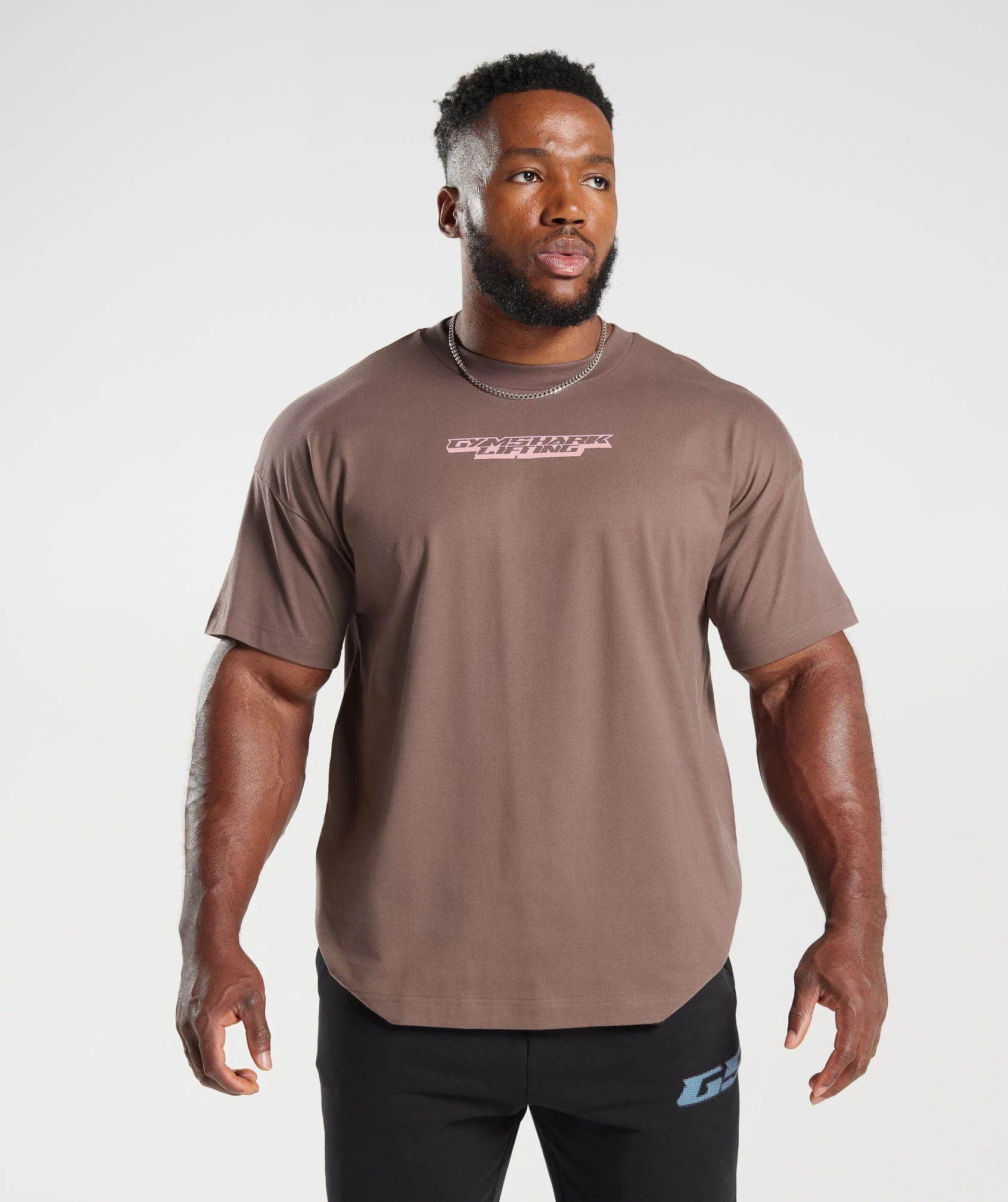 Gymshark Intergalactic Lifting Oversized T-Shirt - Walnut Mauve - Image 2