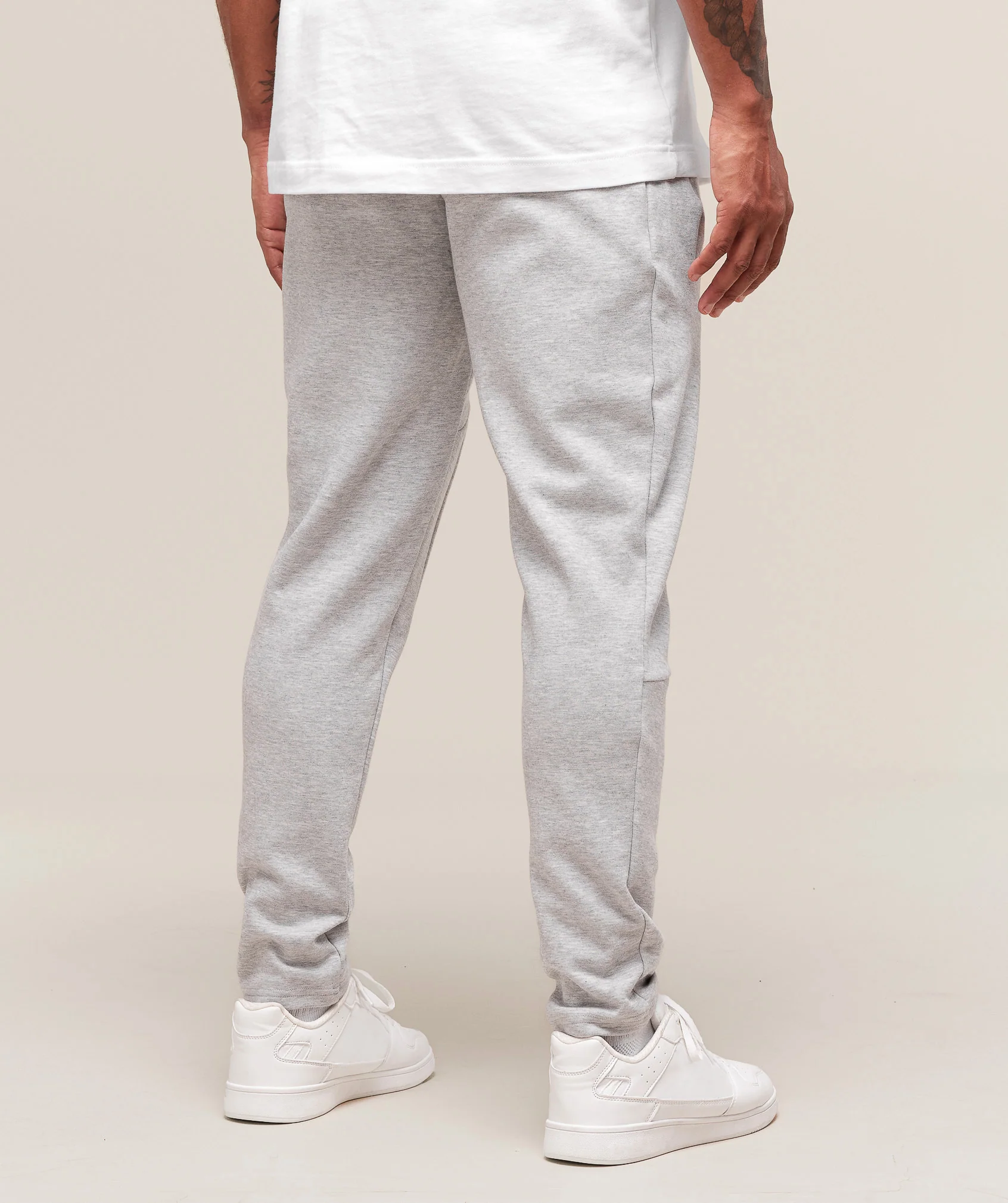 Gymshark Interlock Tech Joggers - Light Grey Core Marl - Image 2