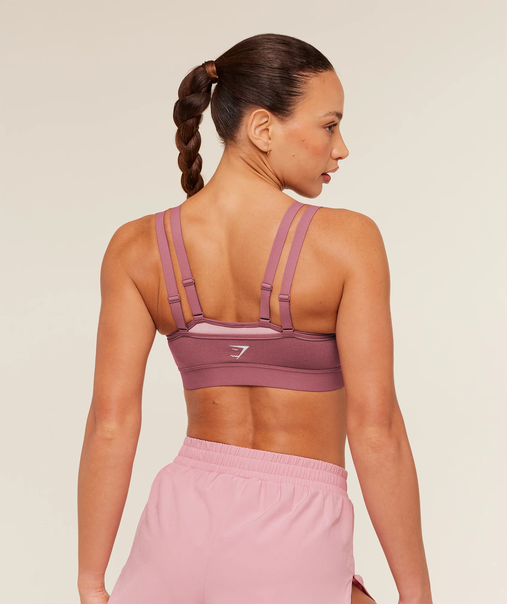 Gymshark Interval Seamless Medium Support Sports Bra - Reset Pink/Light Pink - Image 3