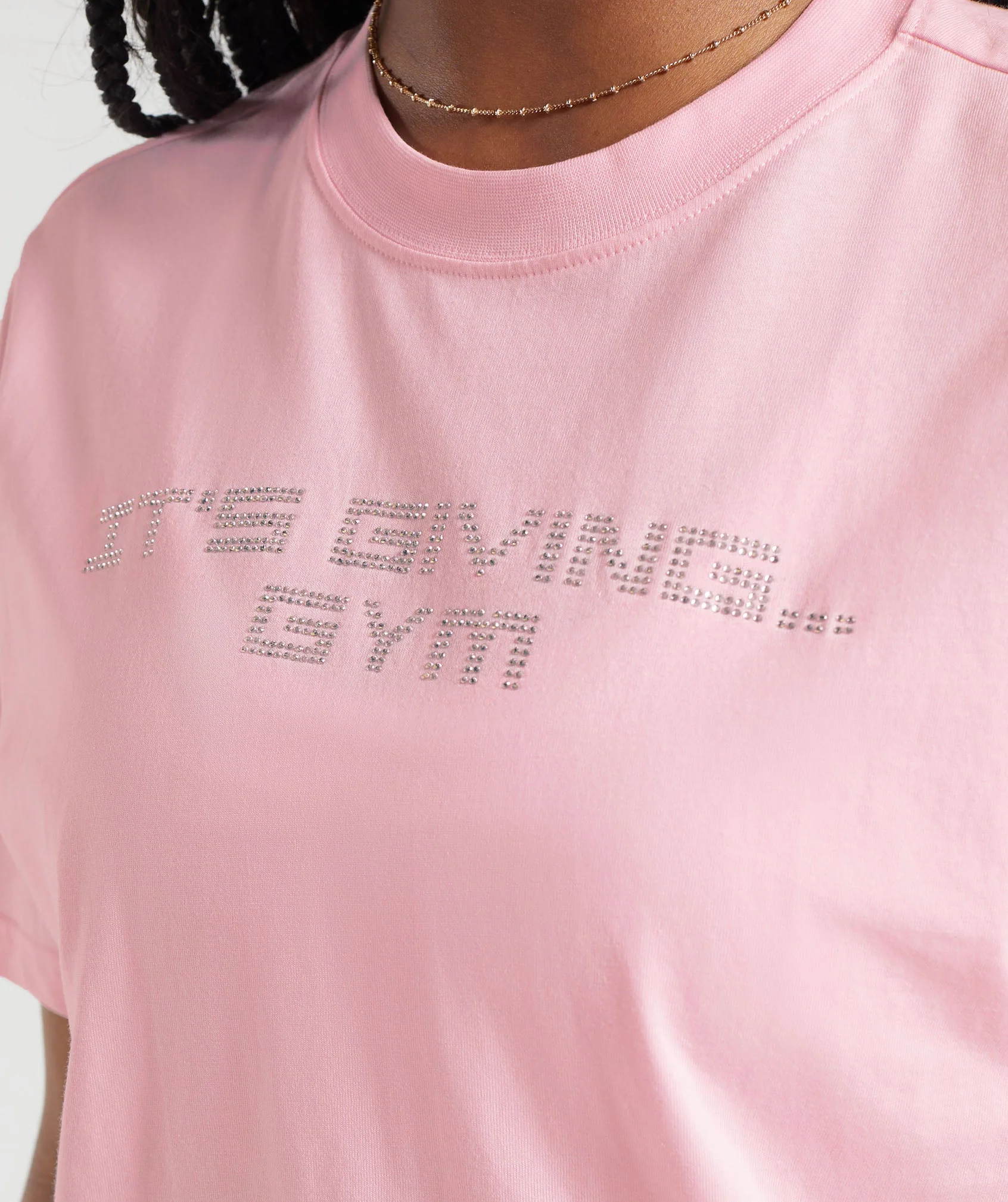 Gymshark Its Giving Gym Oversized T-Shirt - Dolly Pink - Image 4