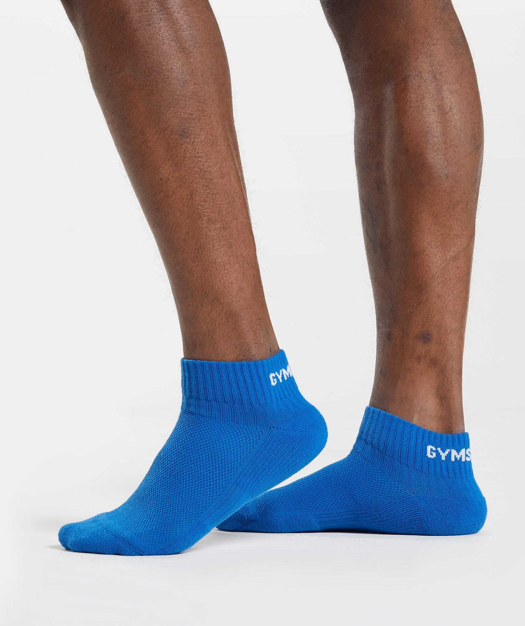 Gymshark Jacquard Quarter Socks 3Pk - Aqua Blue/Digital Violet/Meridian Blue - Image 3