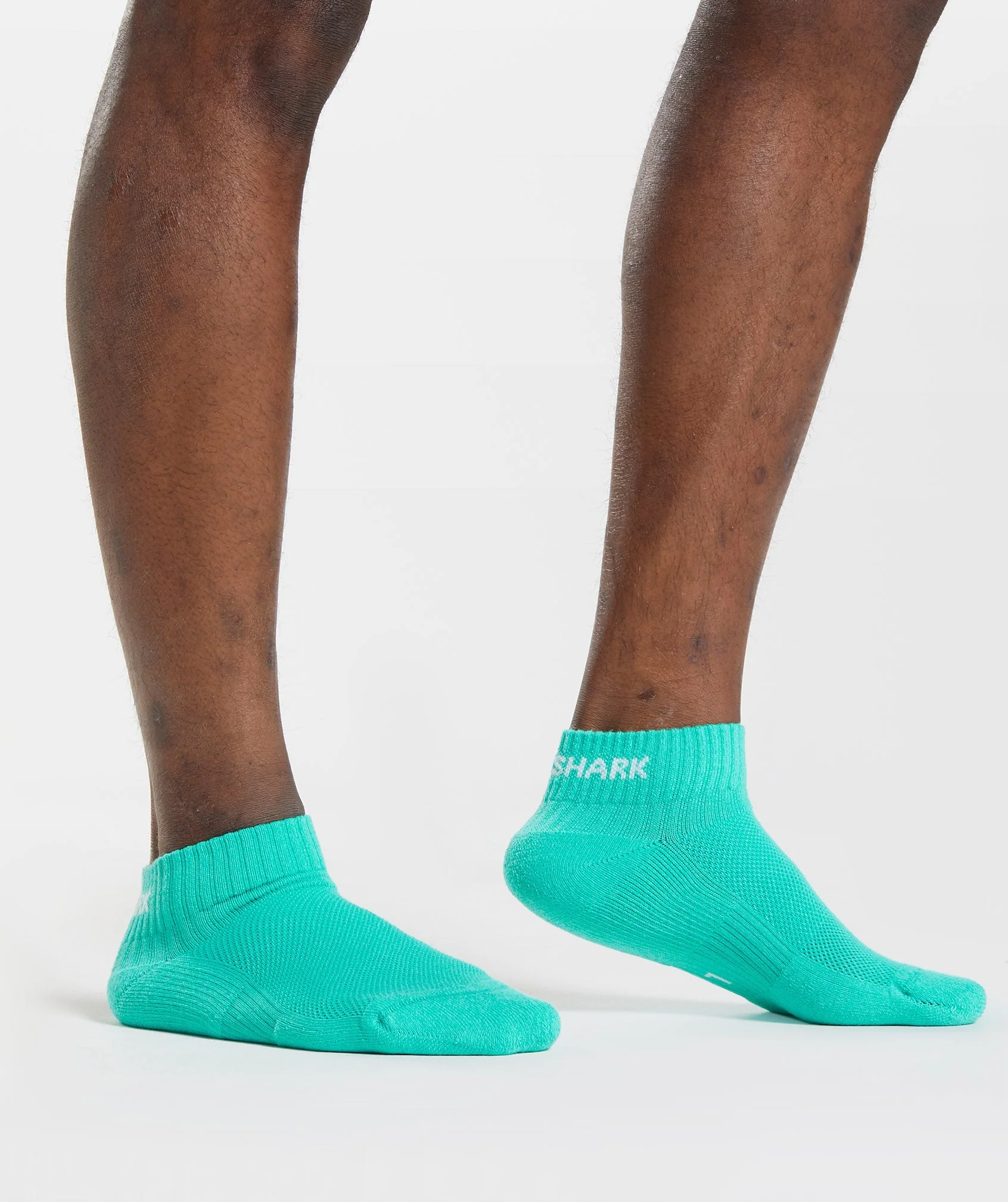 Gymshark Jacquard Quarter Socks 3Pk - Aqua Blue/Digital Violet/Meridian Blue - Image 4