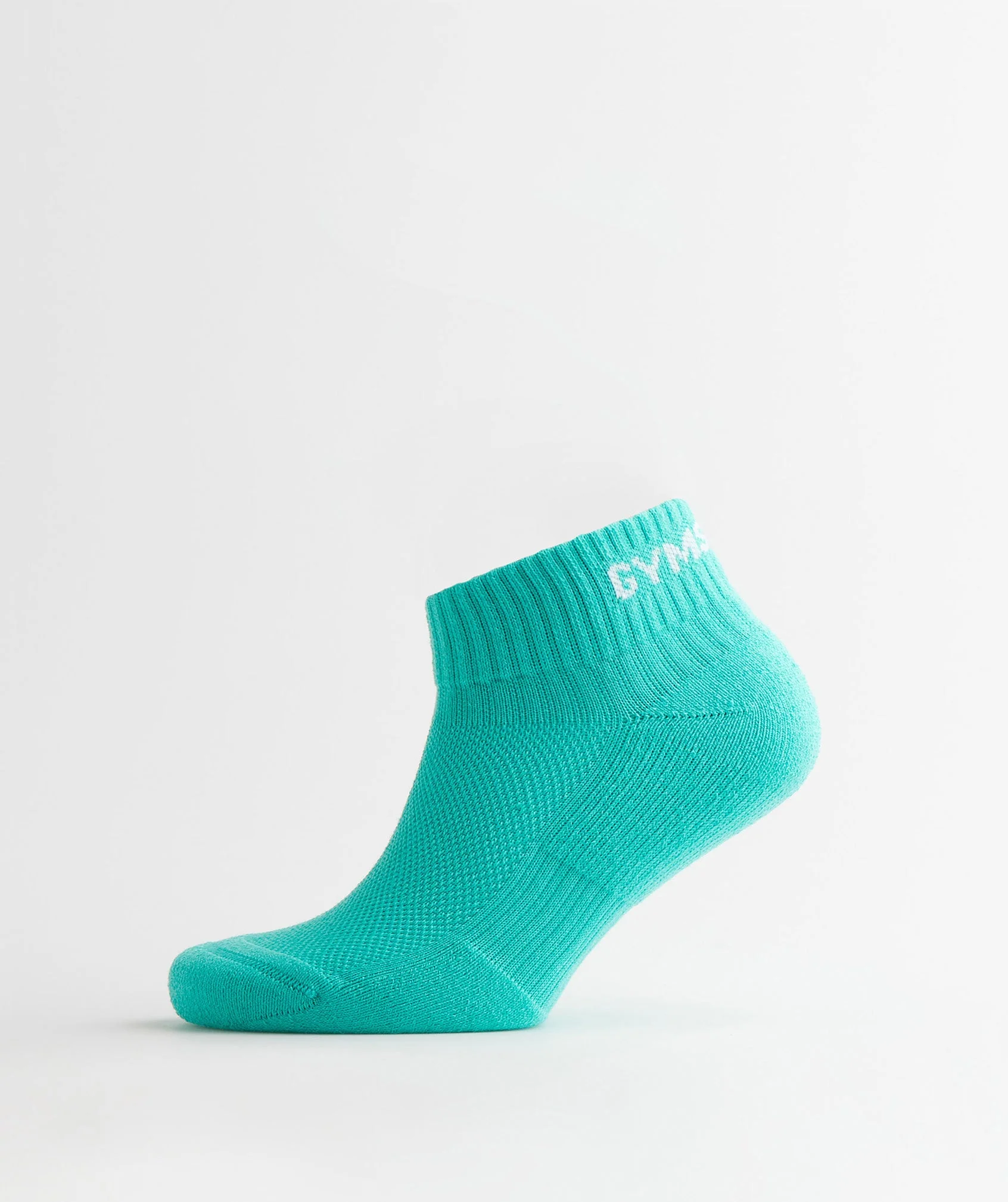 Gymshark Jacquard Quarter Socks 3Pk - Aqua Blue/Digital Violet/Meridian Blue - Image 6