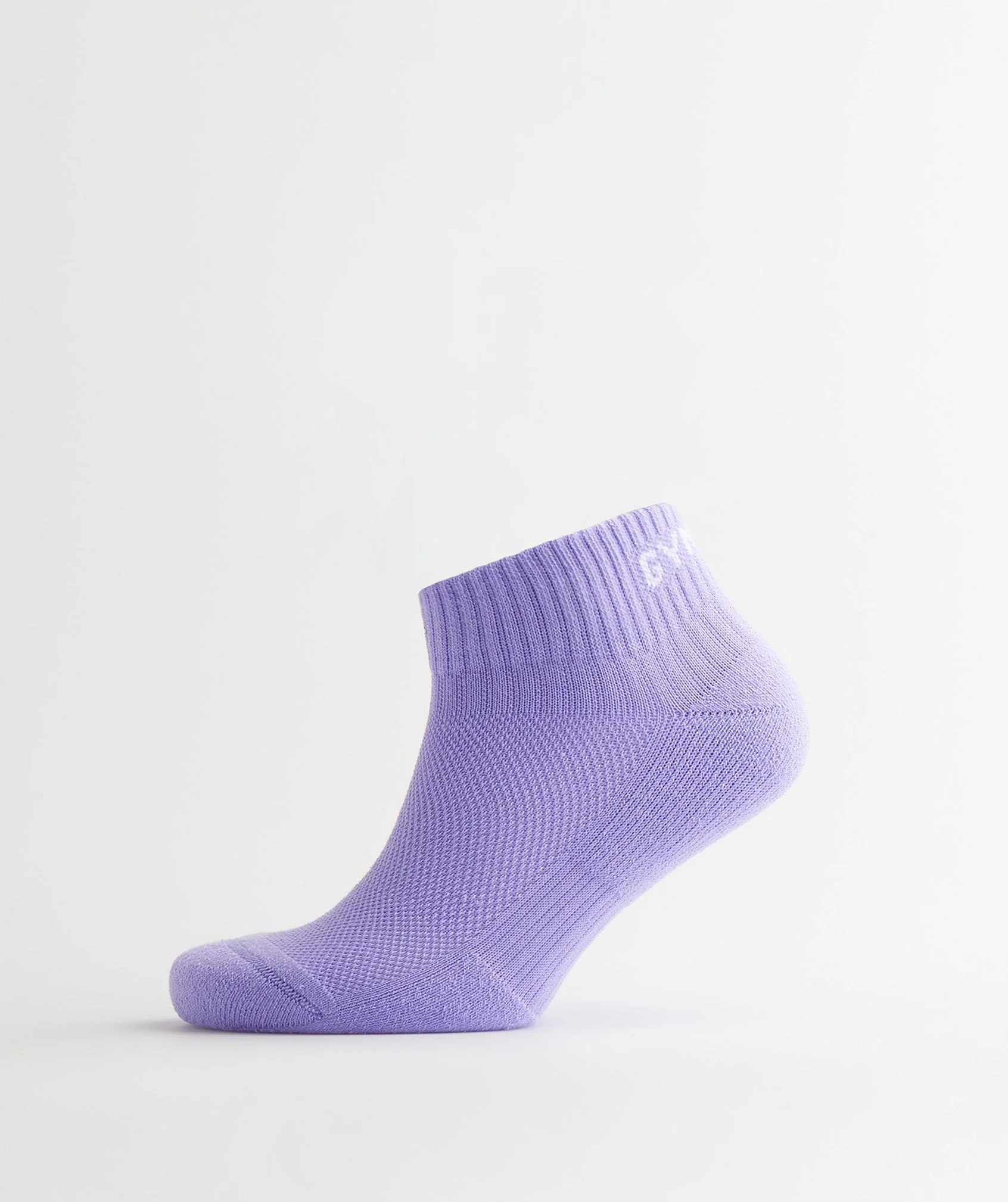 Gymshark Jacquard Quarter Socks 3Pk - Aqua Blue/Digital Violet/Meridian Blue - Image 7