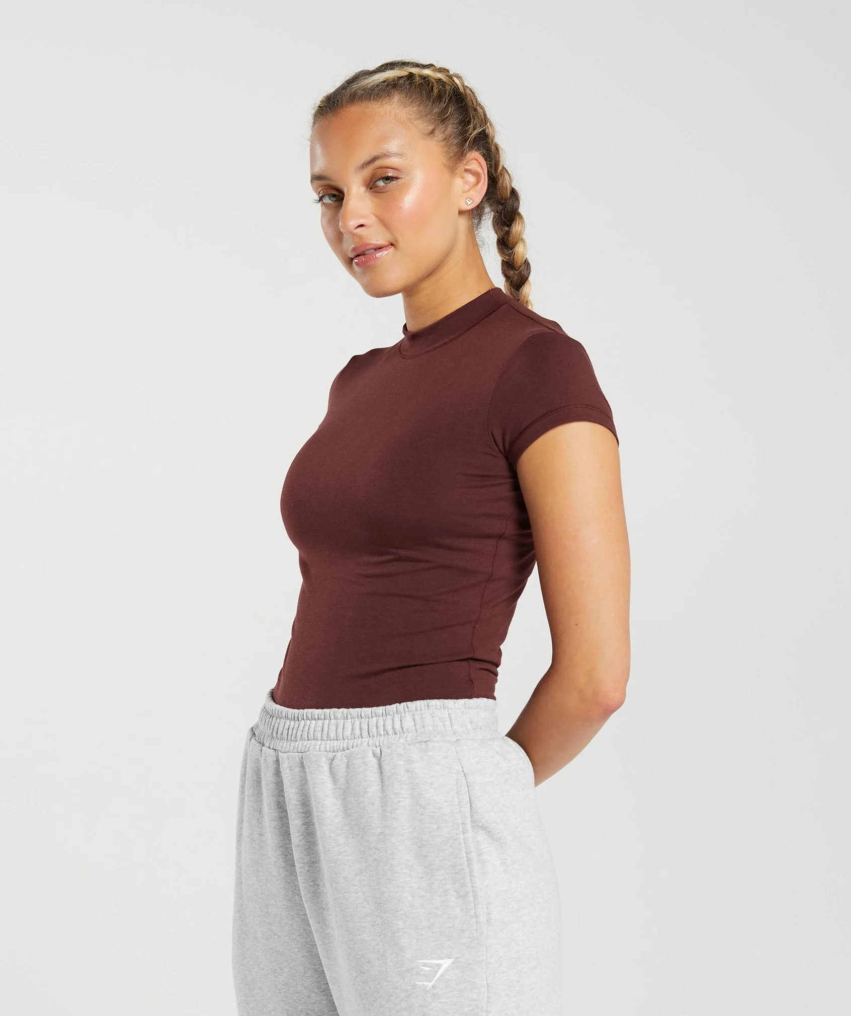 Gymshark Jersey Body Fit T-Shirt - Rich Maroon - Image 3