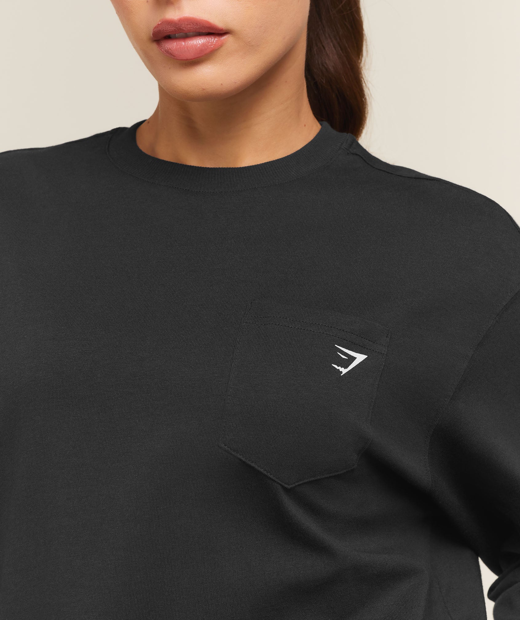 Gymshark Juicy Peach Long Sleeve T-Shirt - Black - Image 5