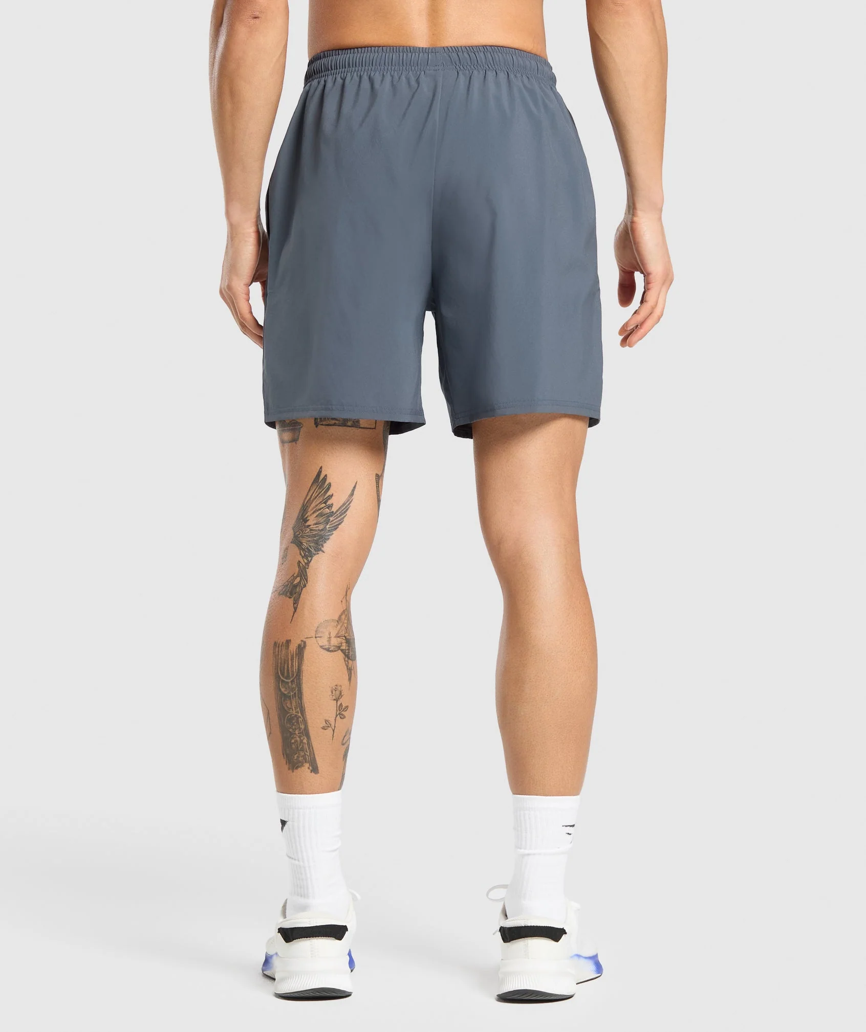 Gymshark Keep Showing Up 7" Shorts - Titanium Blue - Image 3