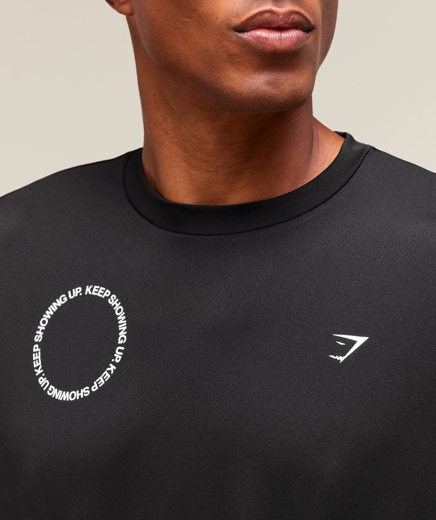 Gymshark Keep Showing Up T-Shirt - Black - Image 7