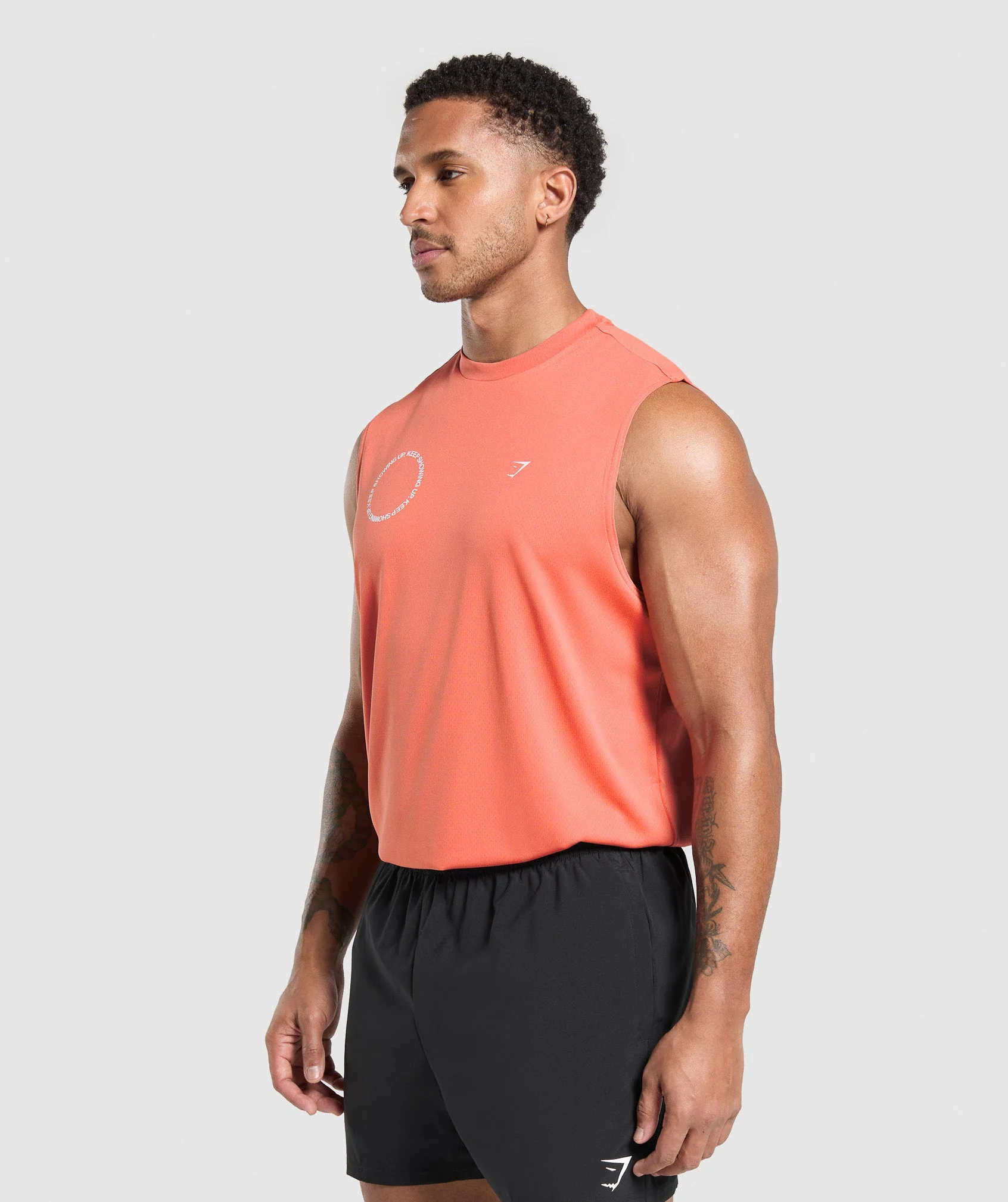 Gymshark Keep Showing Up Tank - Muted Coral - Image 3