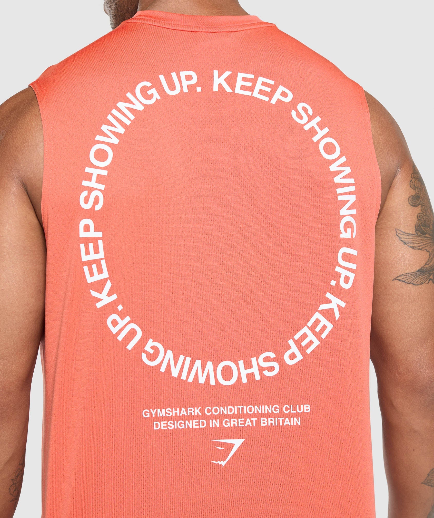 Gymshark Keep Showing Up Tank - Muted Coral - Image 4