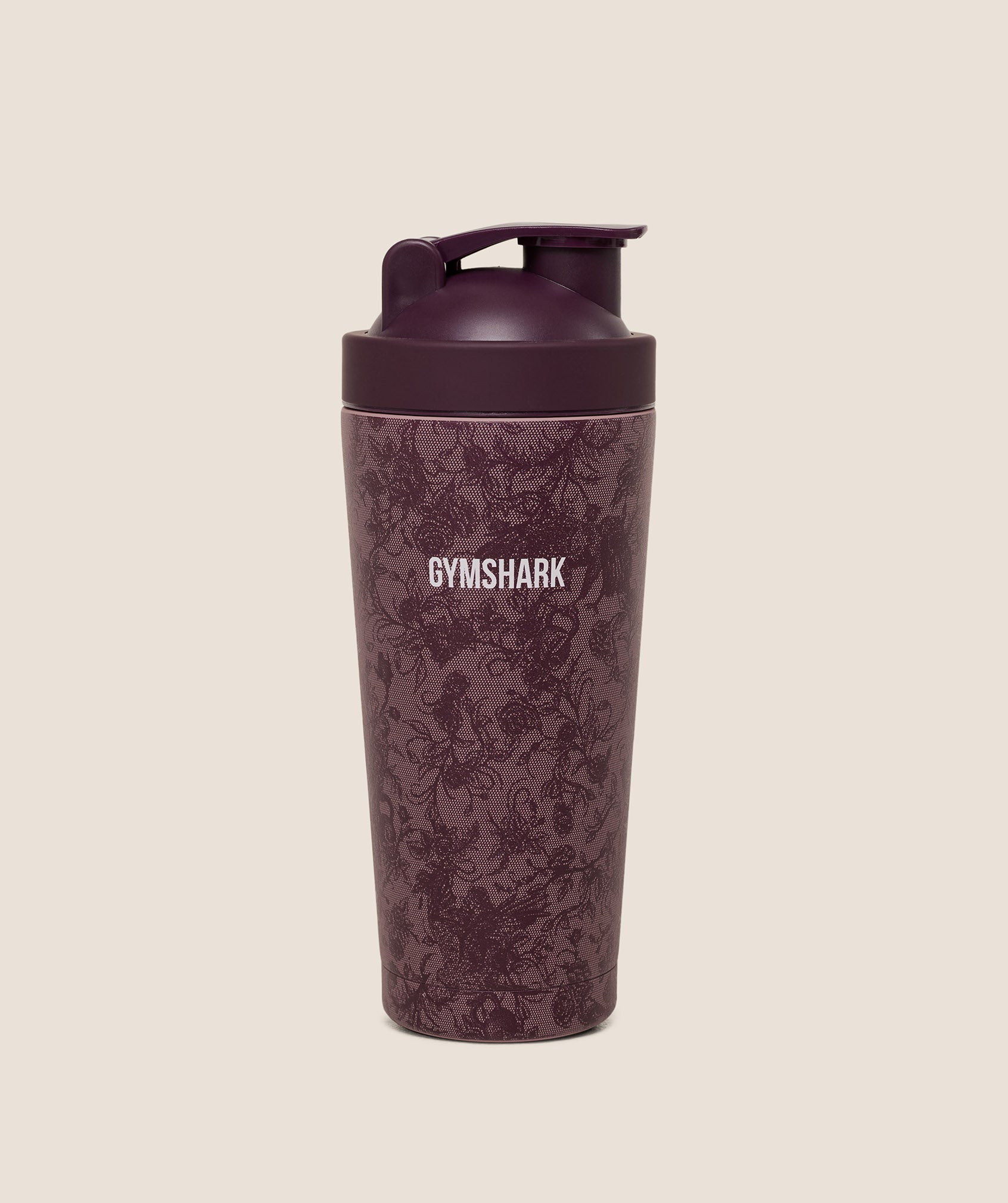Gymshark Lace Graphic Metal Shaker - Impact Burgundy/Calm Pink - Image 3