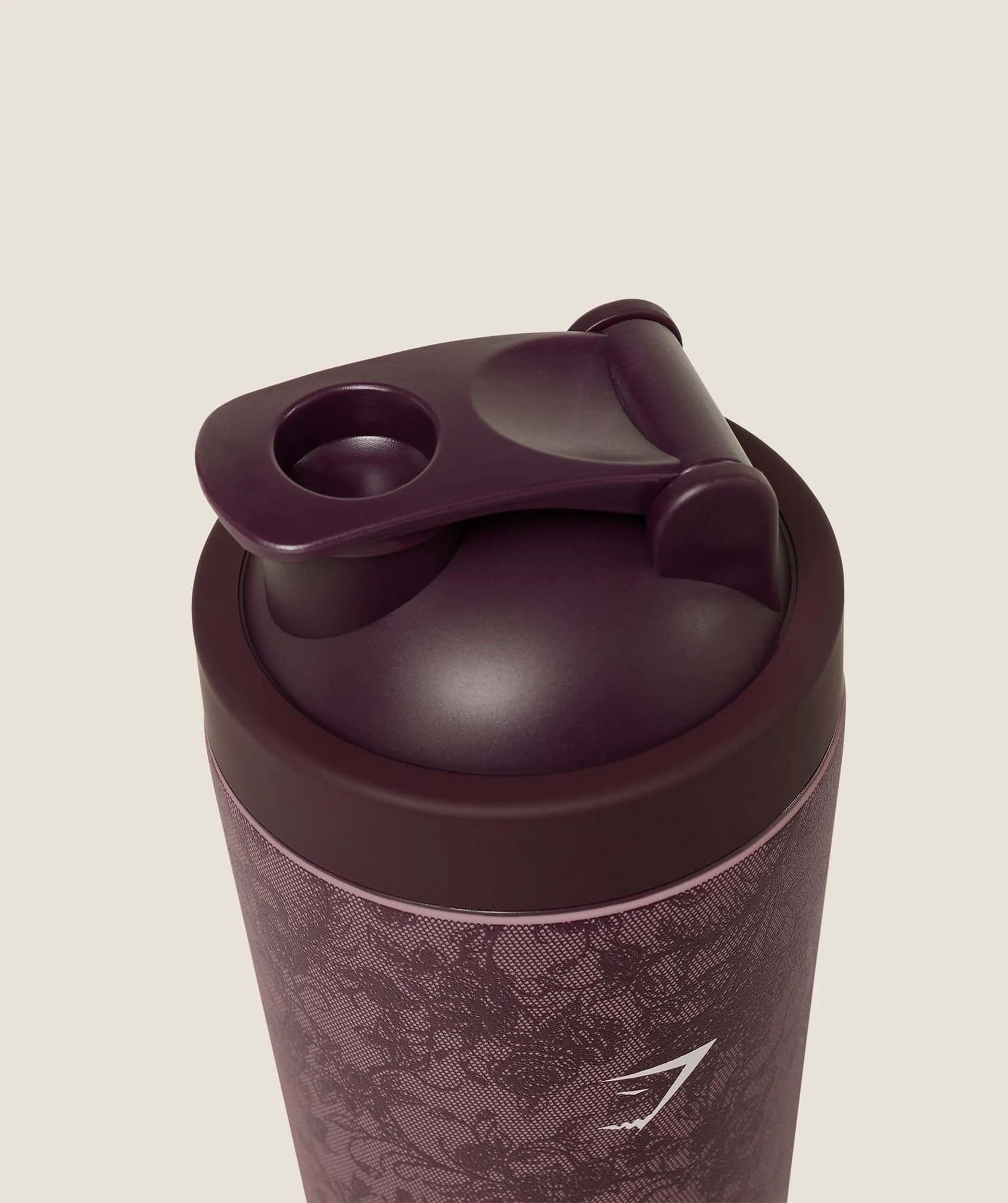 Gymshark Lace Graphic Metal Shaker - Impact Burgundy/Calm Pink - Image 5