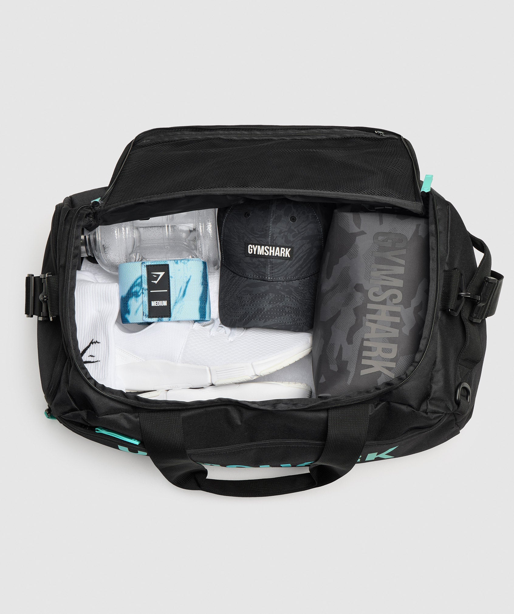Gymshark Lifting Club Gym Bag - Black/Turquoise - Image 5