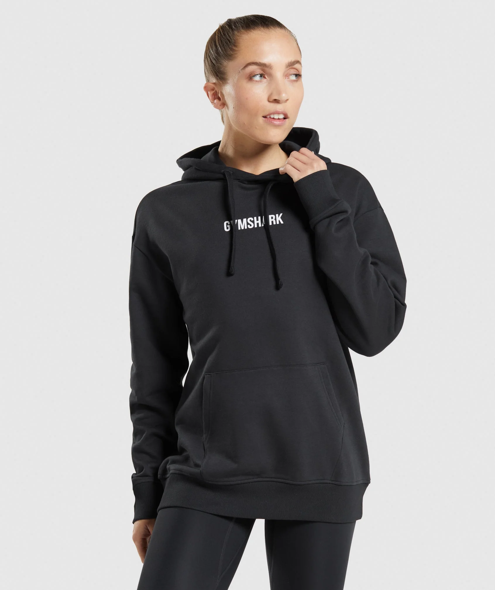 Gymshark Leg Day Oversized Hoodie - Black - Image 2