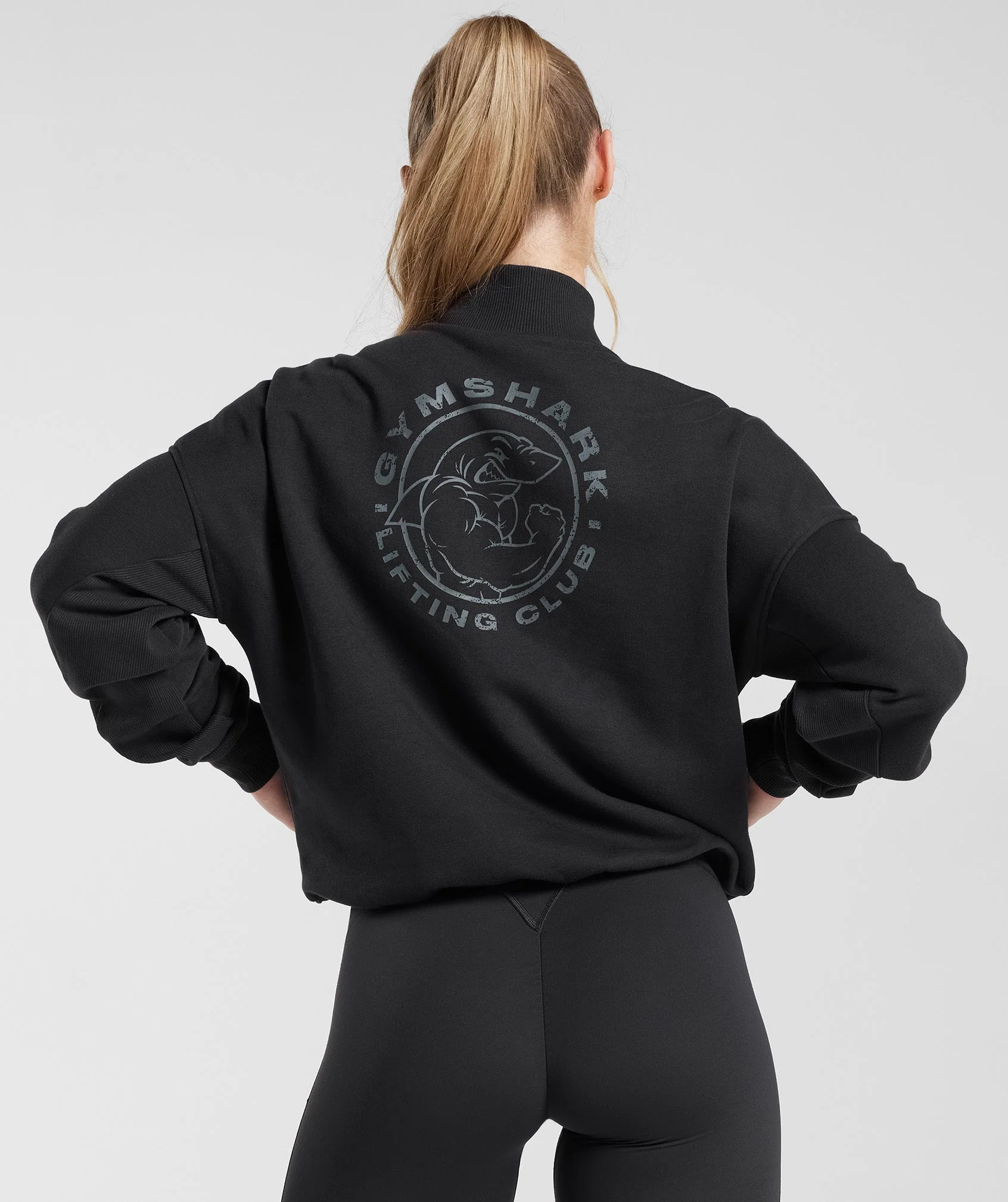 Gymshark Legacy 1/4 Zip Sweatshirt - Black - Image 2