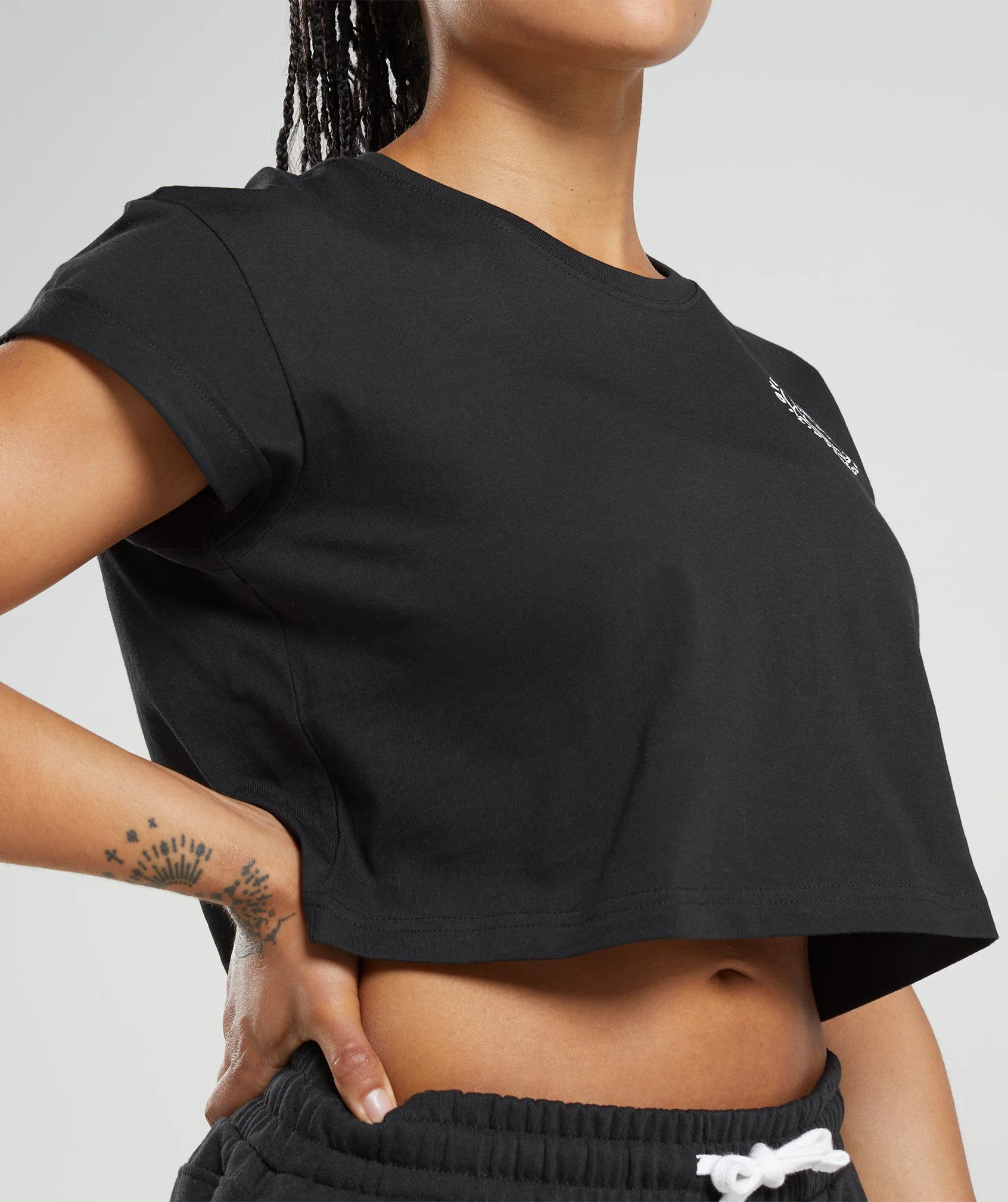 Gymshark Legacy Crop Top - Black - Image 3