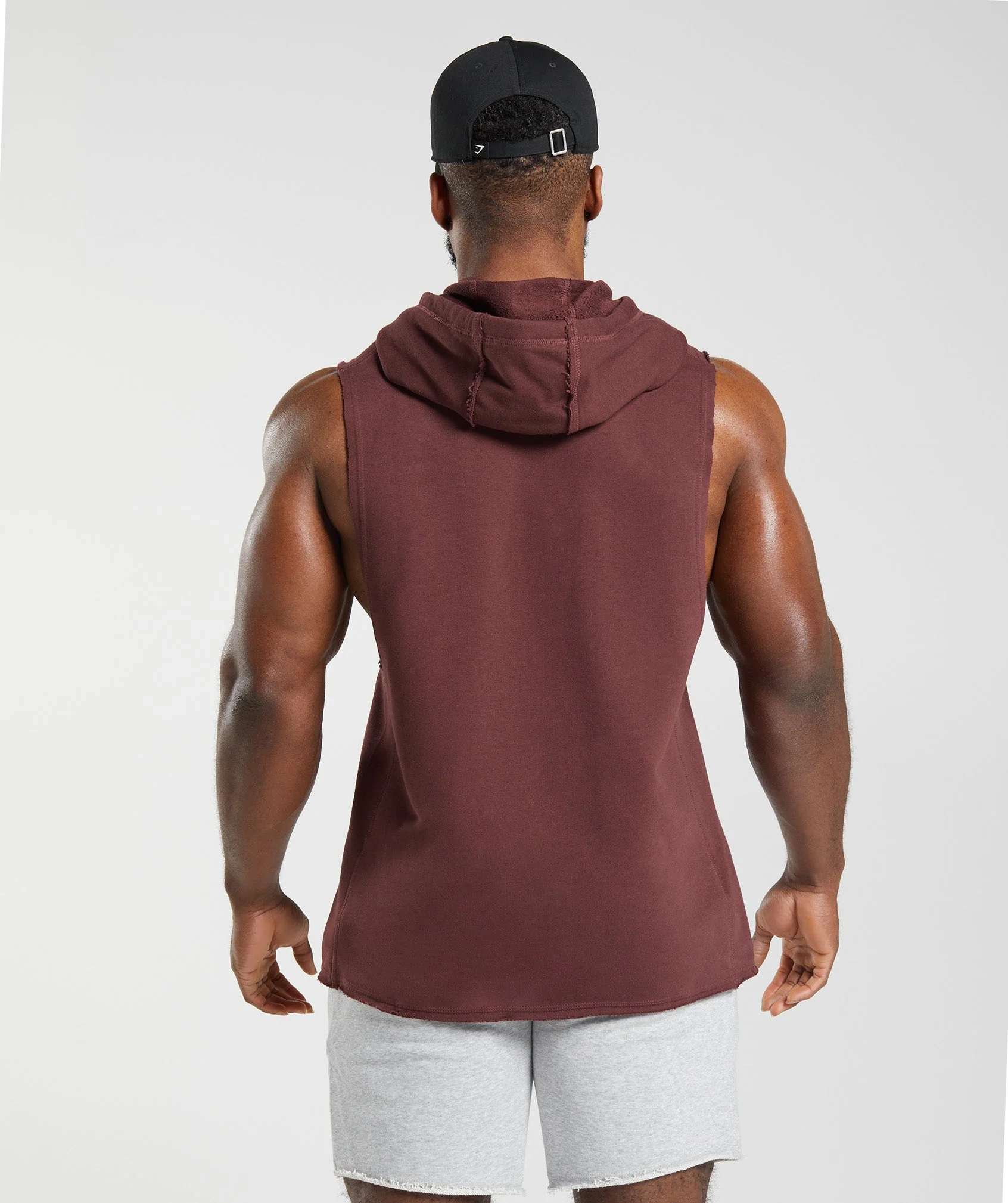 Gymshark Legacy Drop Arm Hoodie - Cherry Brown - Image 2
