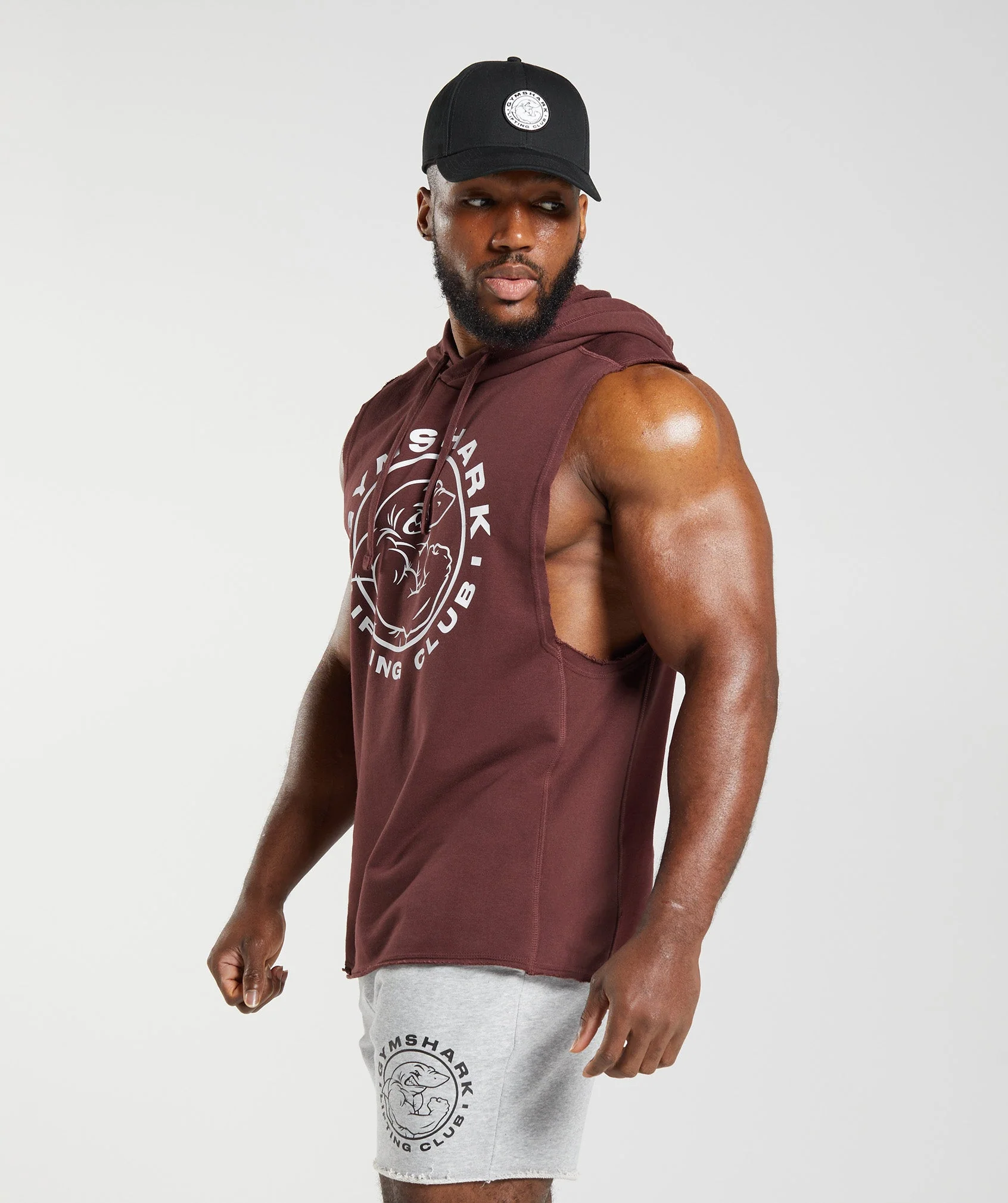 Gymshark Legacy Drop Arm Hoodie - Cherry Brown - Image 3