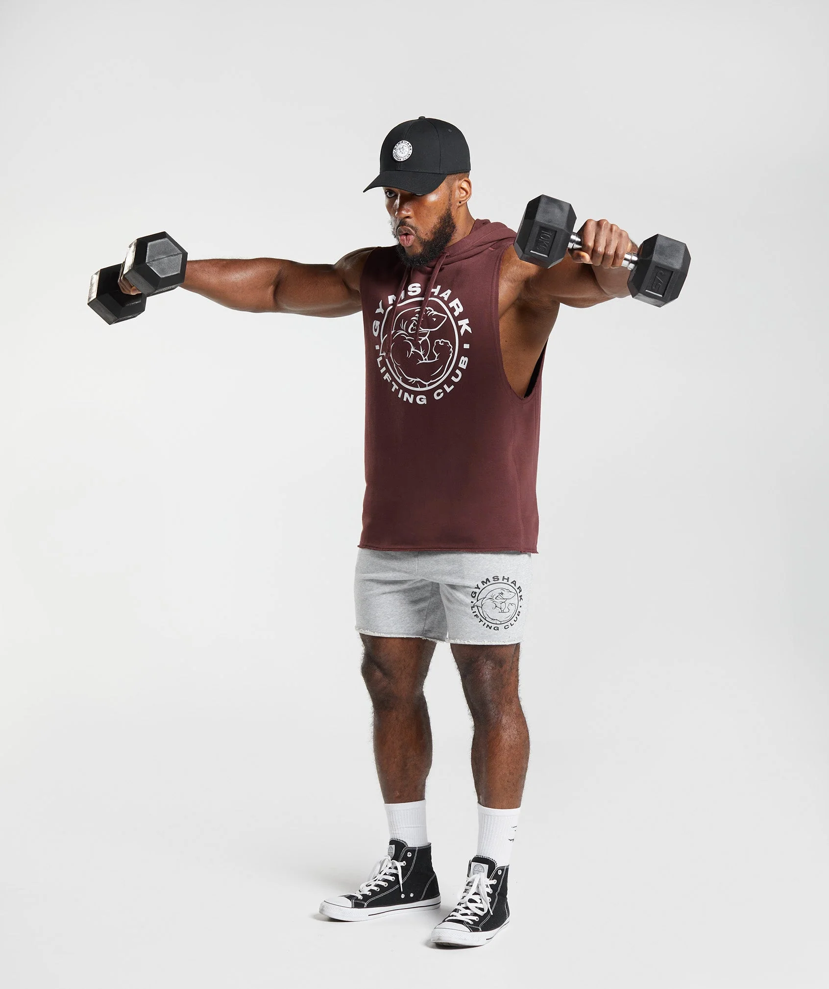 Gymshark Legacy Drop Arm Hoodie - Cherry Brown - Image 4