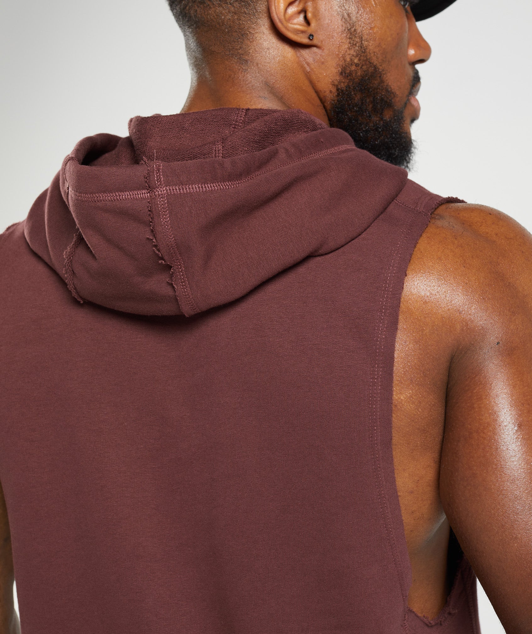 Gymshark Legacy Drop Arm Hoodie - Cherry Brown - Image 5