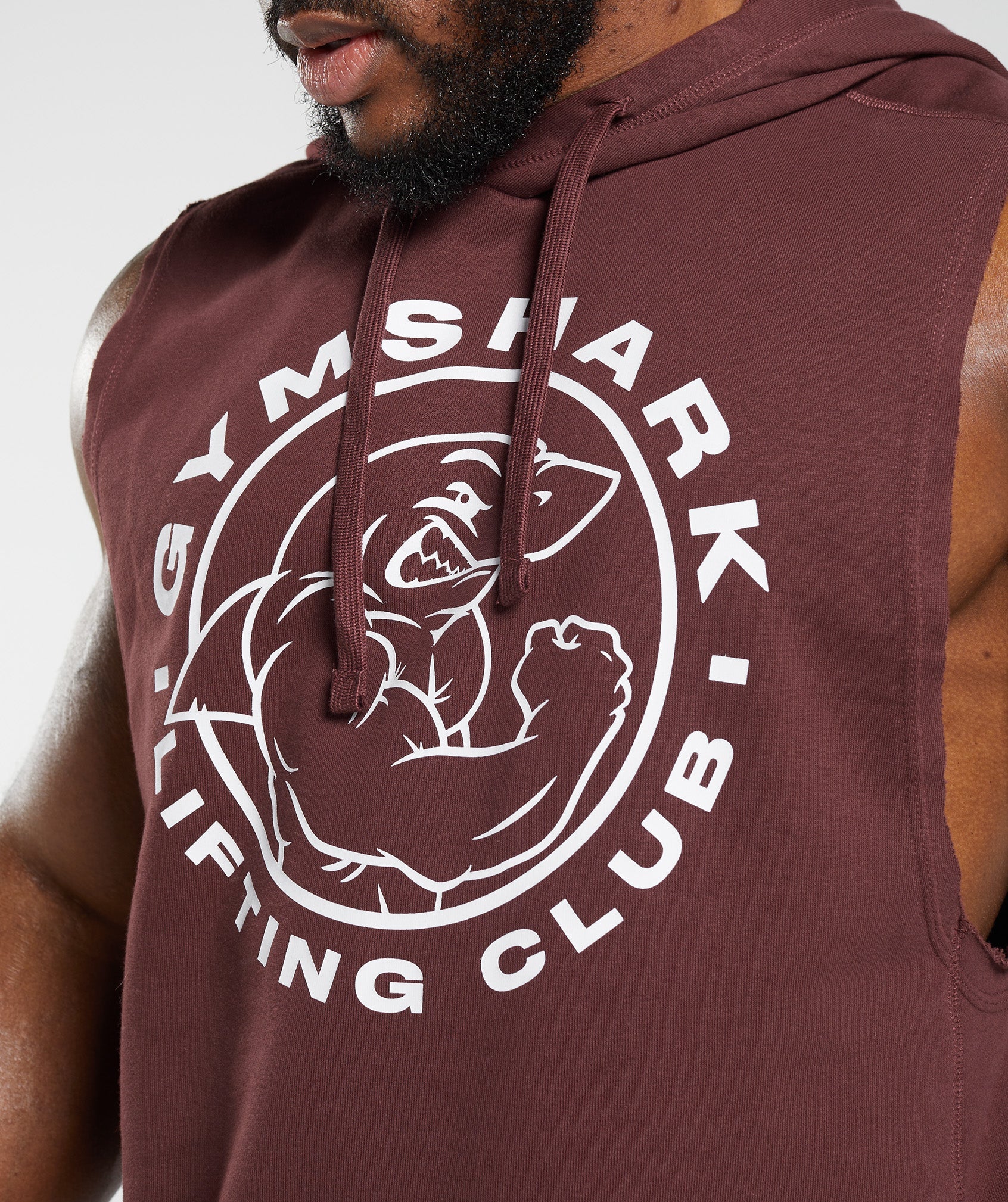 Gymshark Legacy Drop Arm Hoodie - Cherry Brown - Image 6