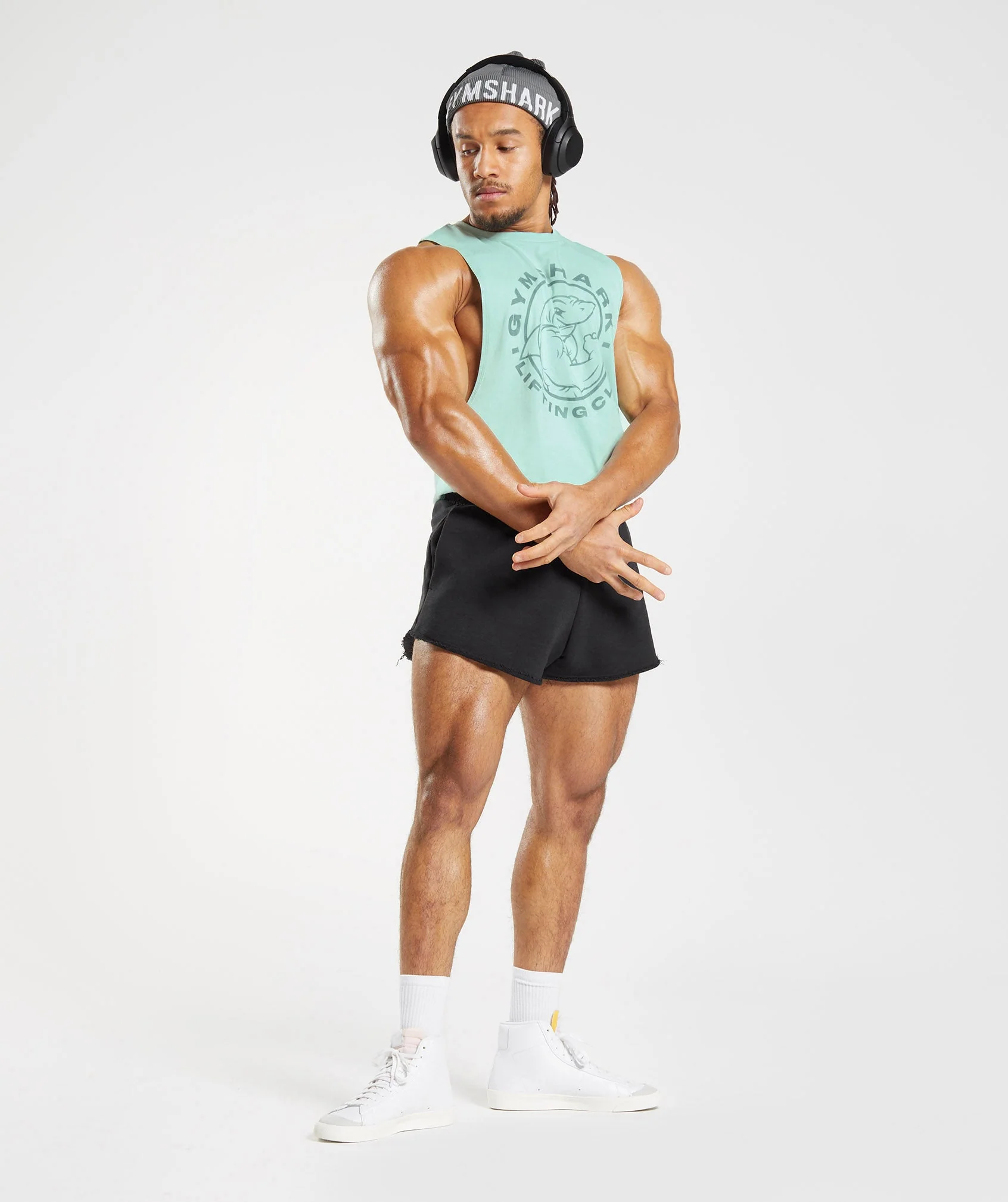 Gymshark Legacy Drop Arm Tank - Aqua Green - Image 4