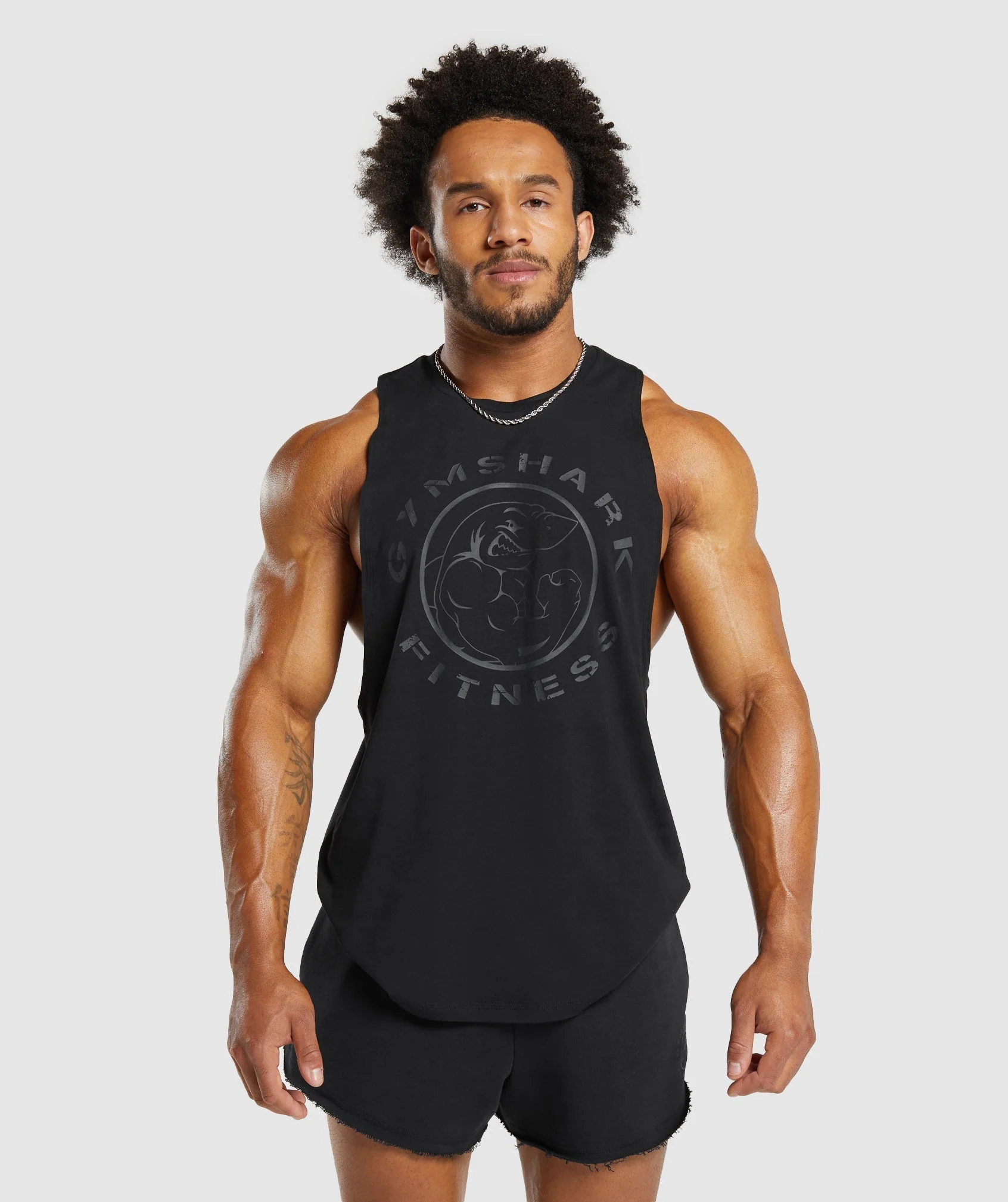 Gymshark Legacy Drop Arm Tank - Black - Image 3