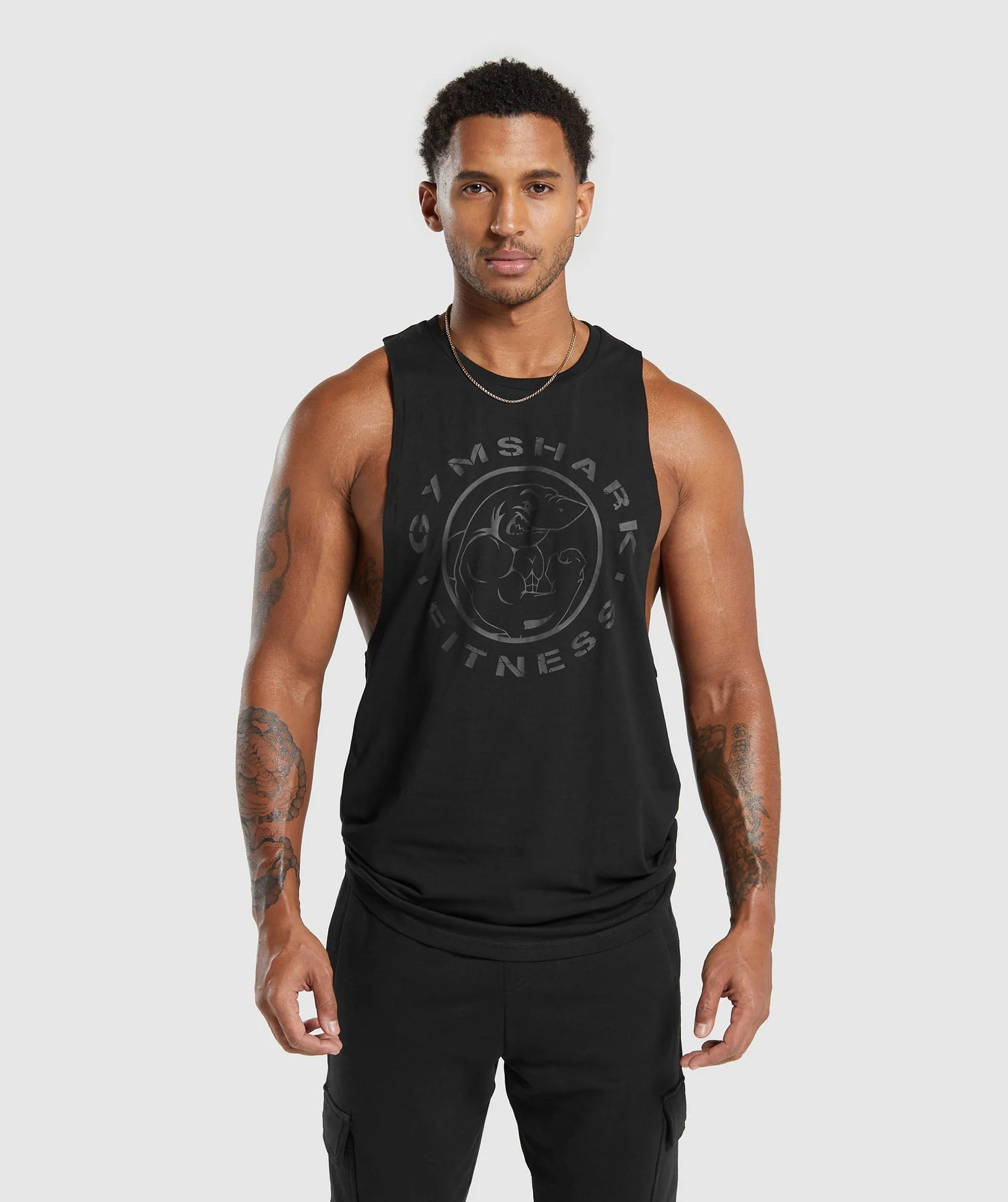 Gymshark Legacy Drop Arm Tank - Black - Image 4