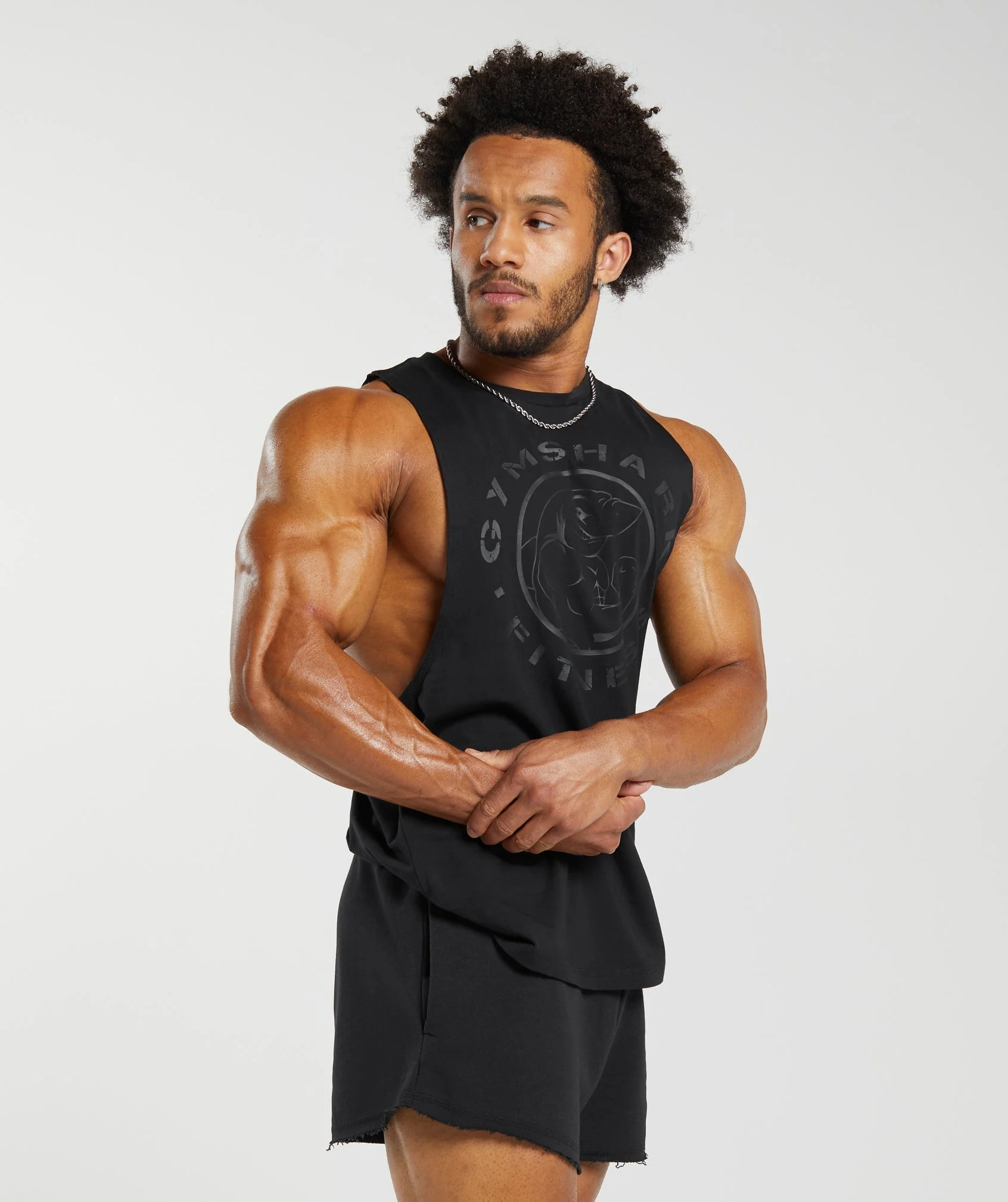 Gymshark Legacy Drop Arm Tank - Black - Image 7