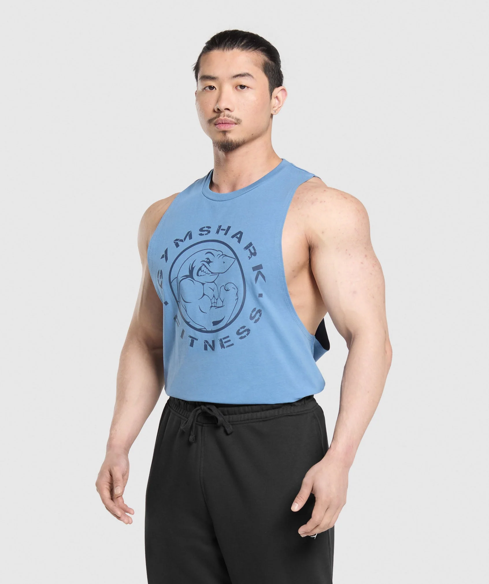 Gymshark Legacy Drop Arm Tank - Classic Blue - Image 3