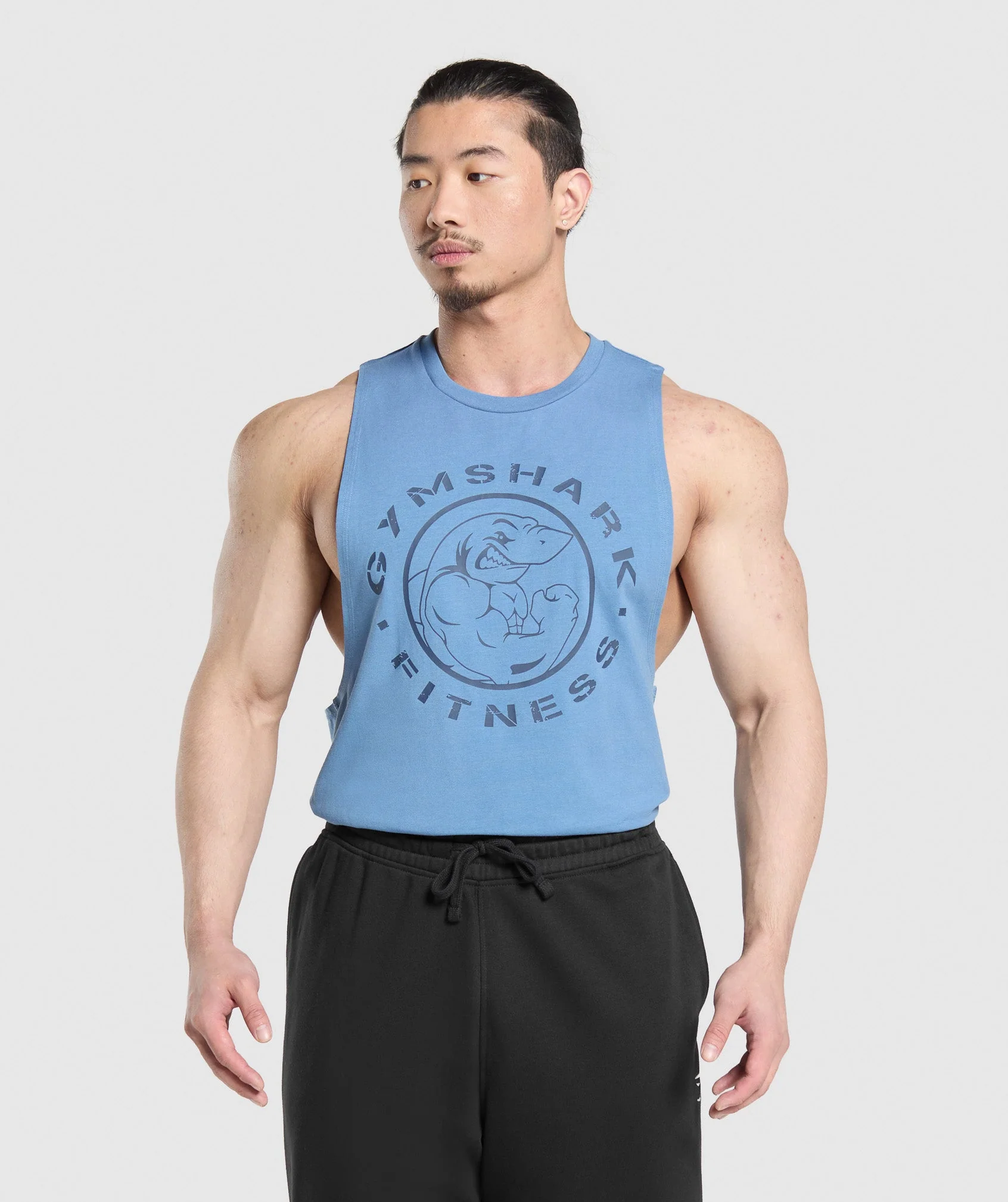 Gymshark Legacy Drop Arm Tank - Classic Blue - Image 5