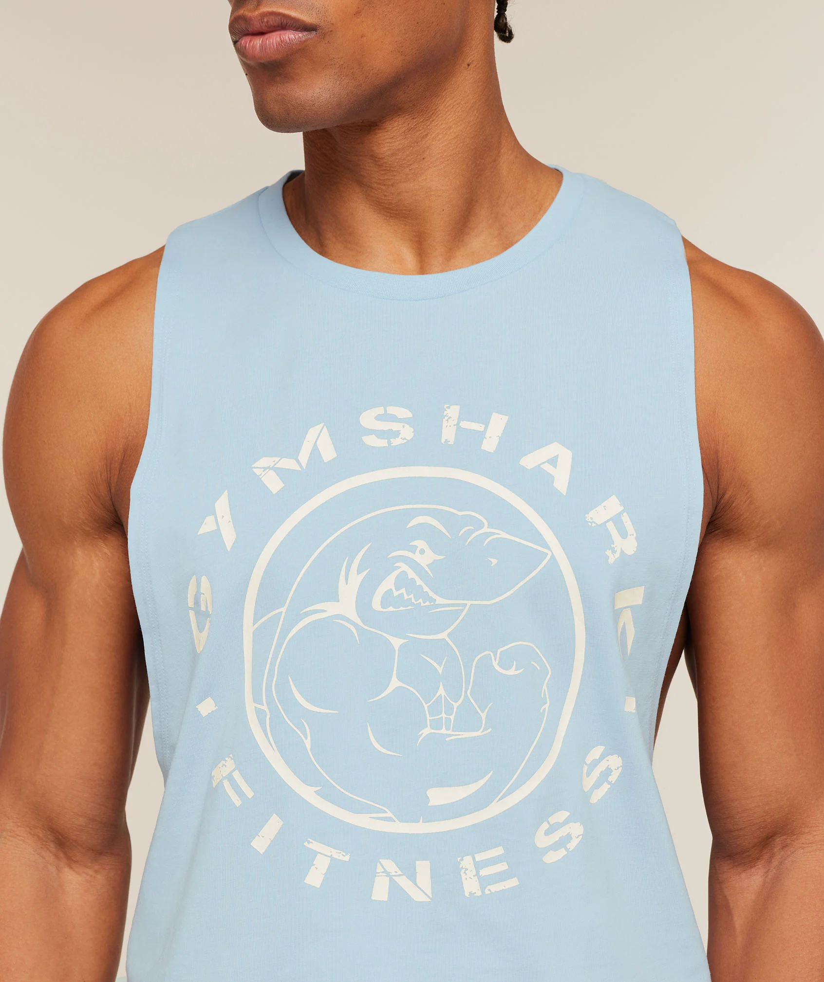 Gymshark Legacy Drop Arm Tank - Chilled Blue - Image 6
