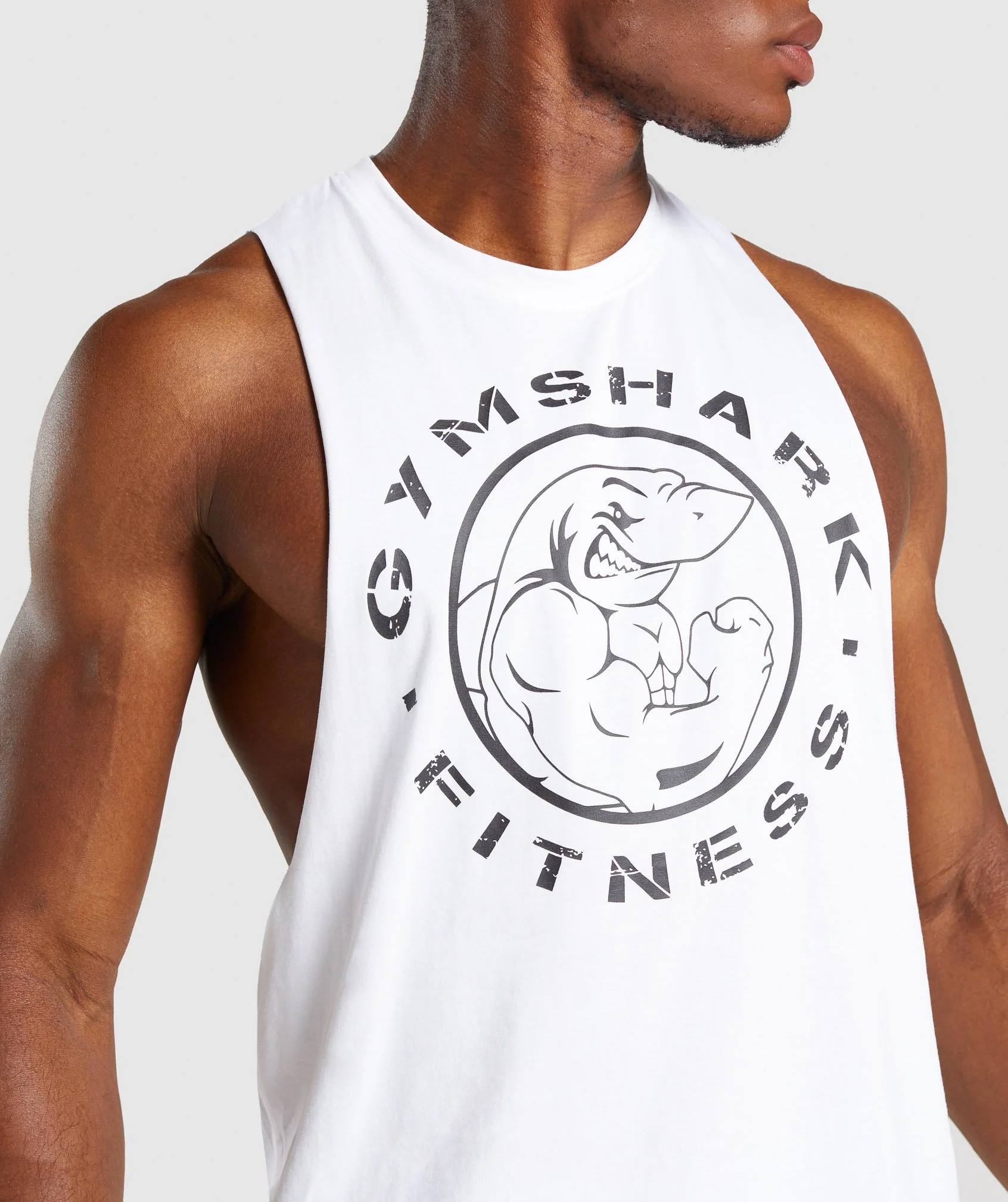 Gymshark Legacy Drop Arm Tank - White - Image 5