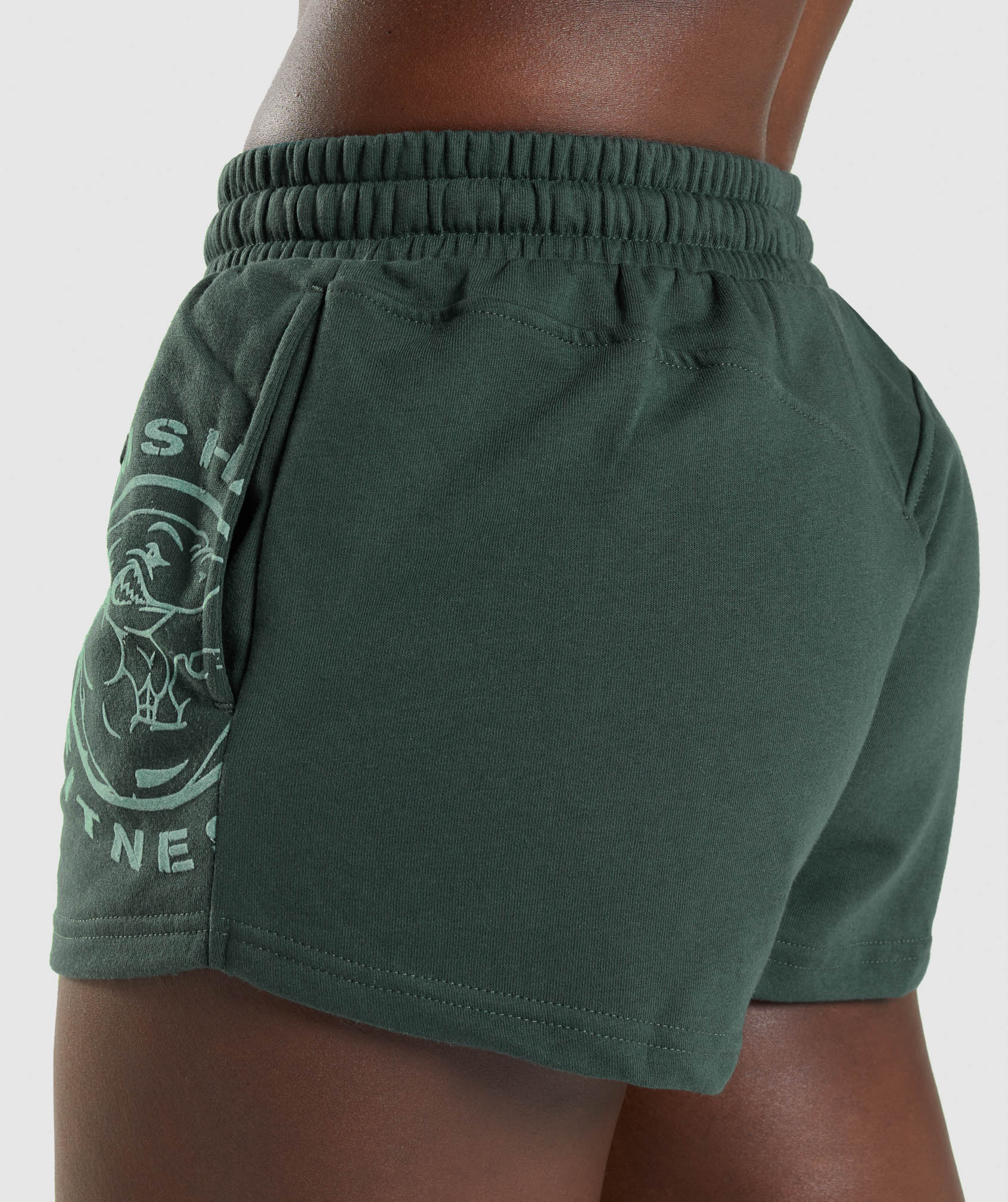 Gymshark Legacy Graphic Shorts - Dark Green - Image 5