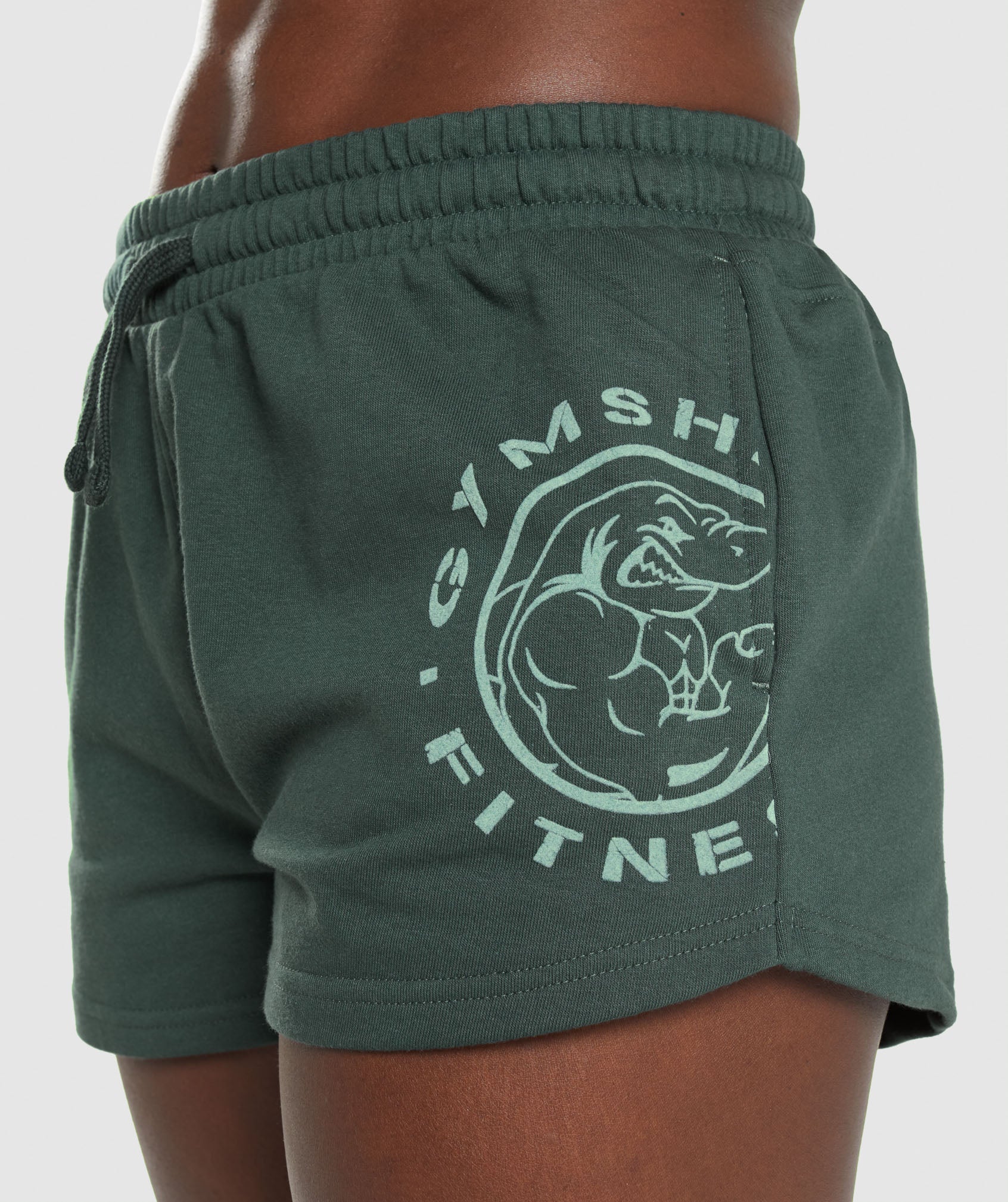 Gymshark Legacy Graphic Shorts - Dark Green - Image 6