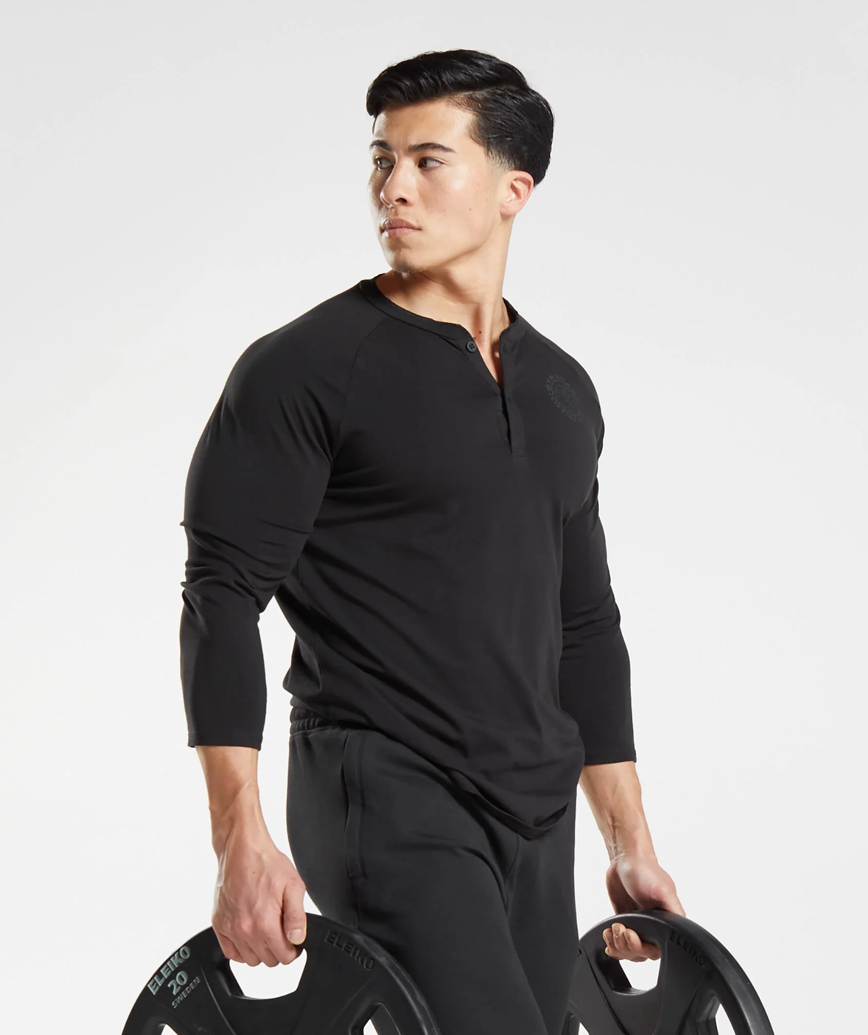 Gymshark Legacy Henley Top - Black