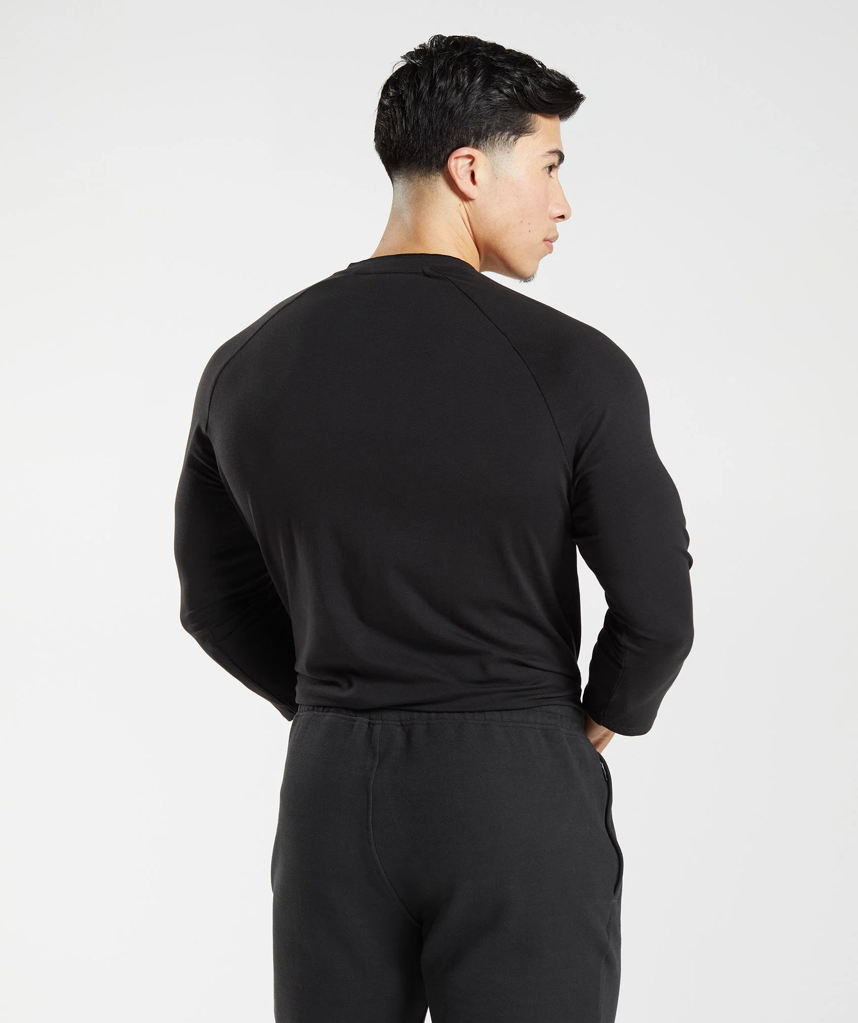 Gymshark Legacy Henley Top - Black - Image 2